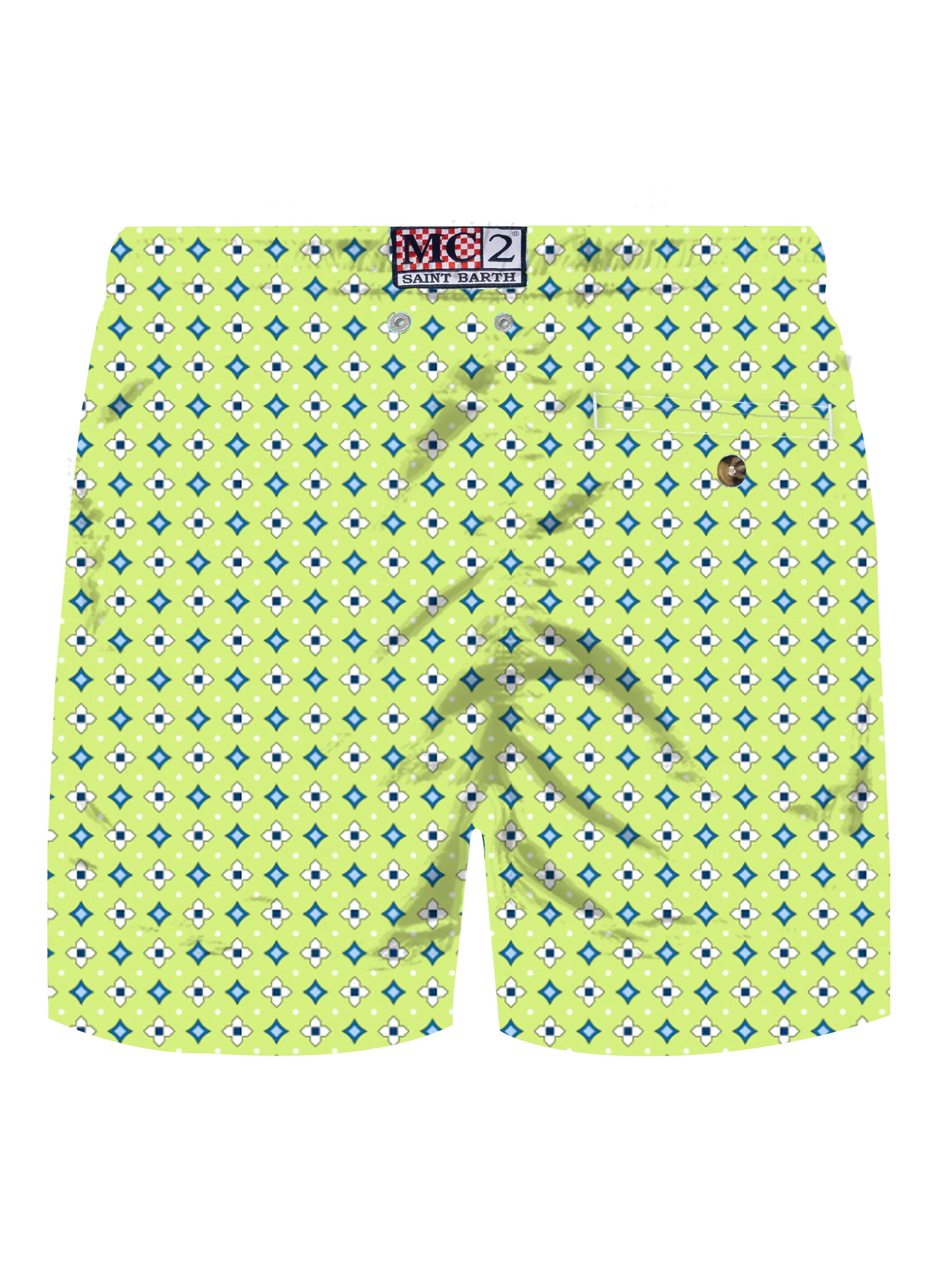 Comfort Light stretch swim shorts with tie print - Image 2