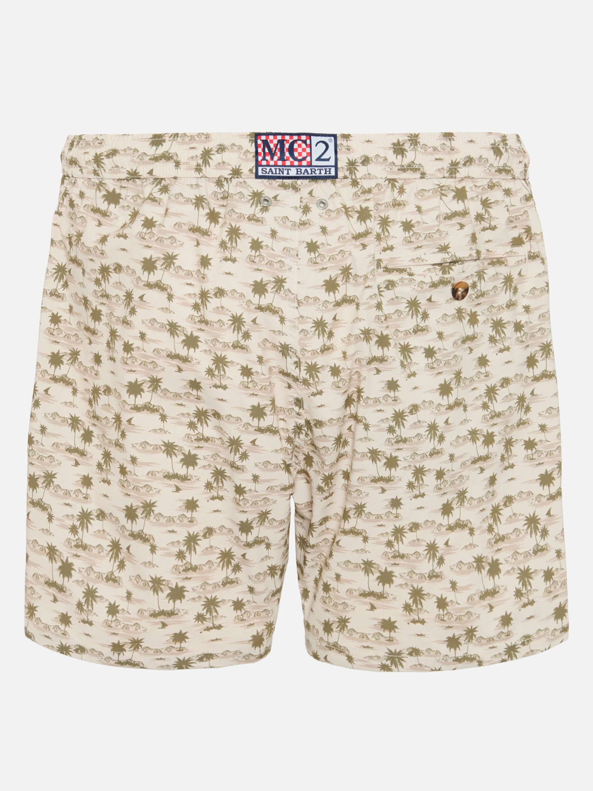 Comfort Light swim shorts with beach print - Image 2