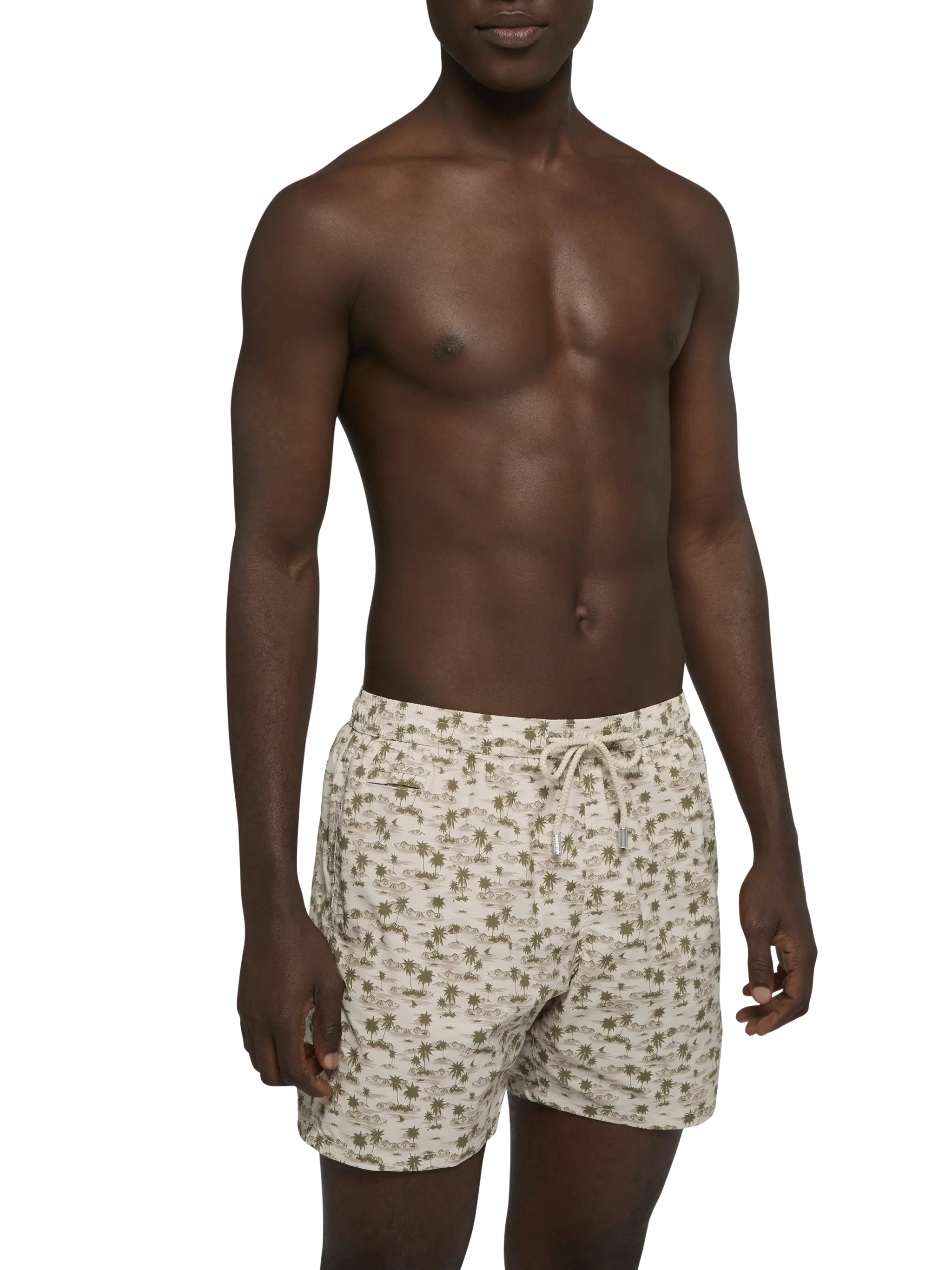 Comfort Light swim shorts with beach print - Image 3