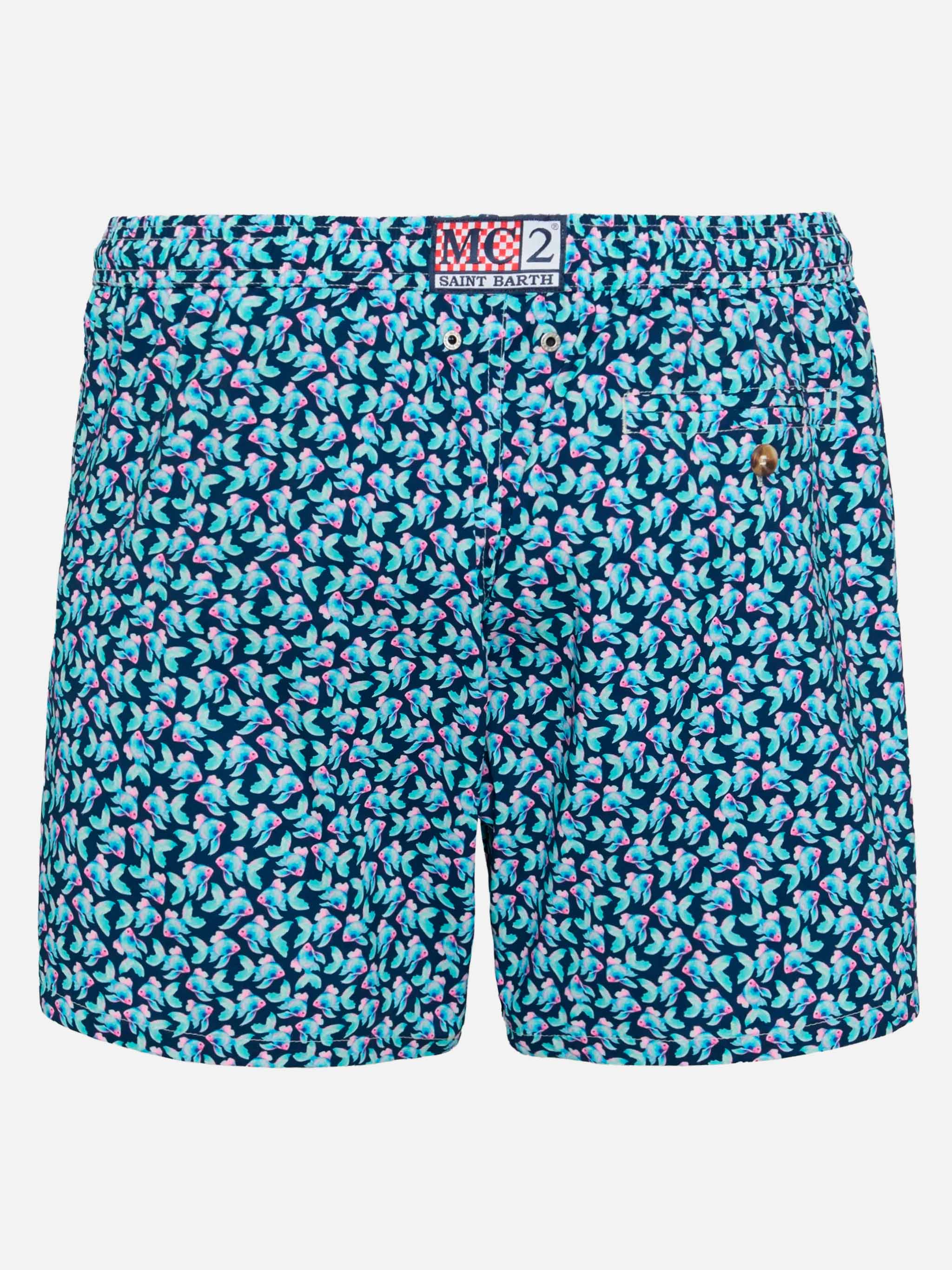 Comfort Light swim shorts with fish print - Image 2