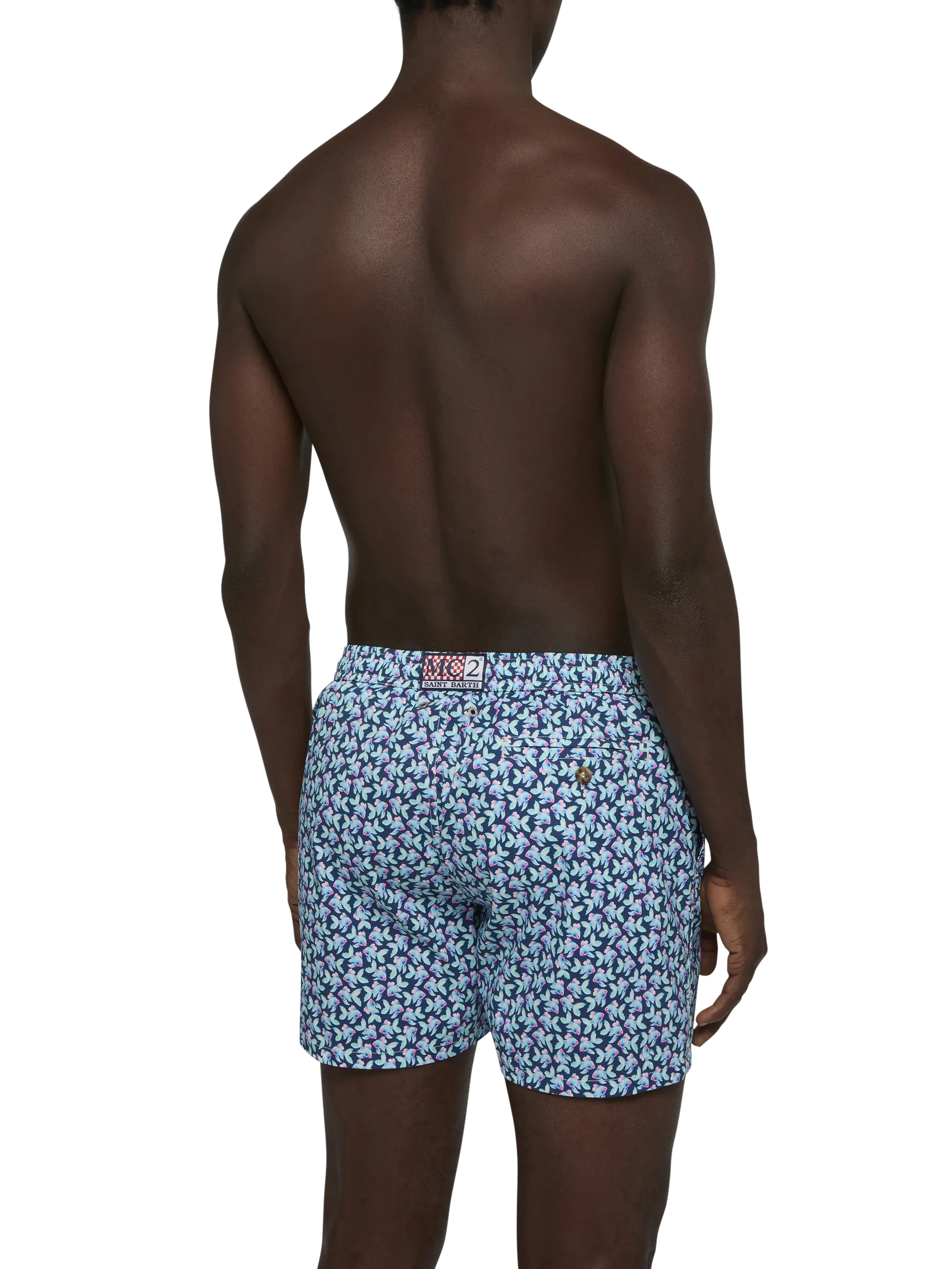 Comfort Light swim shorts with fish print - Image 4