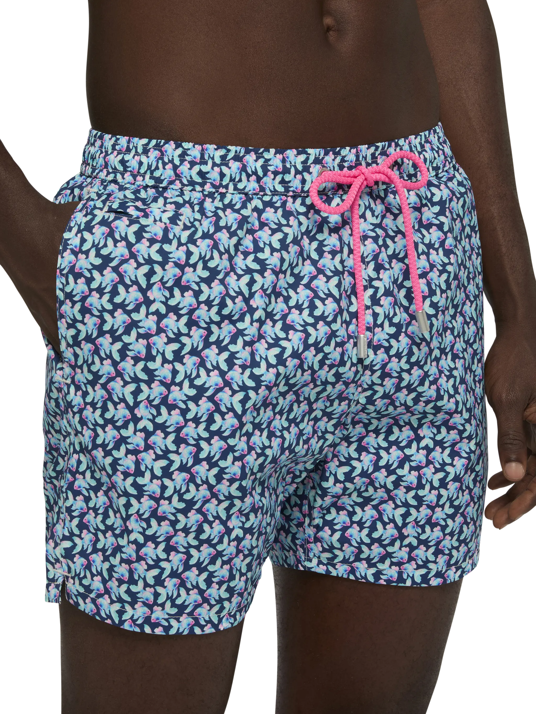 Comfort Light swim shorts with fish print - Image 5