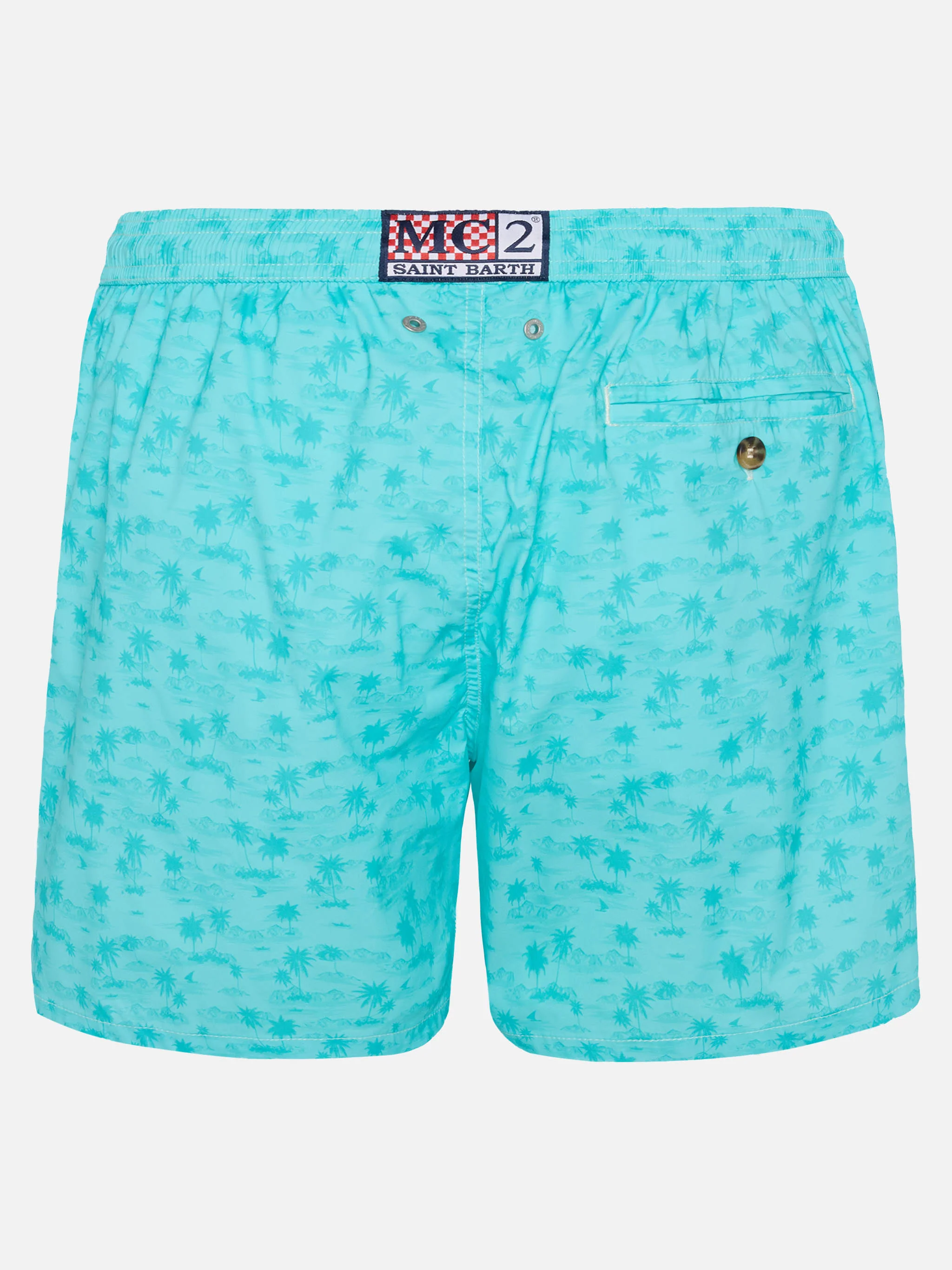 Comfort Light swim shorts with hawaiian print - Image 2