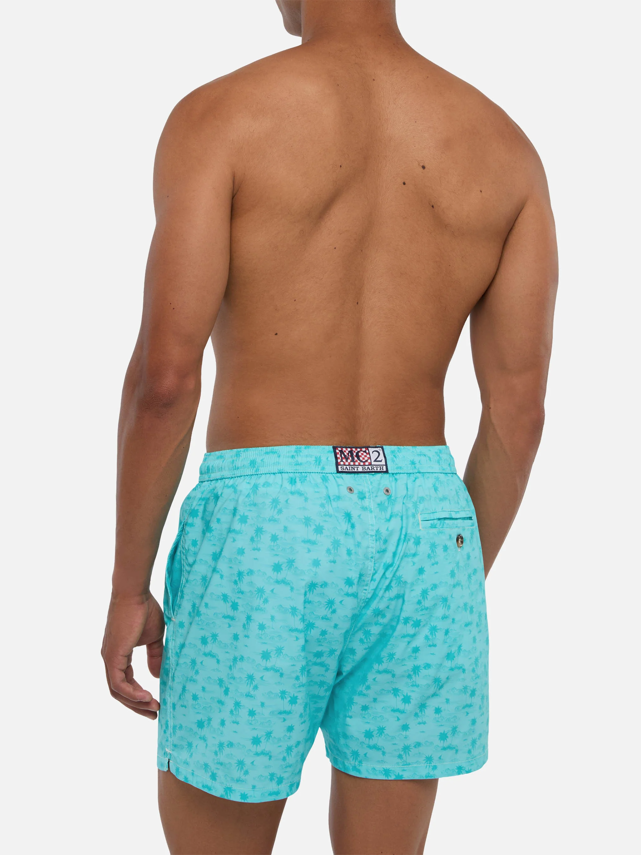 Comfort Light swim shorts with hawaiian print - Image 5