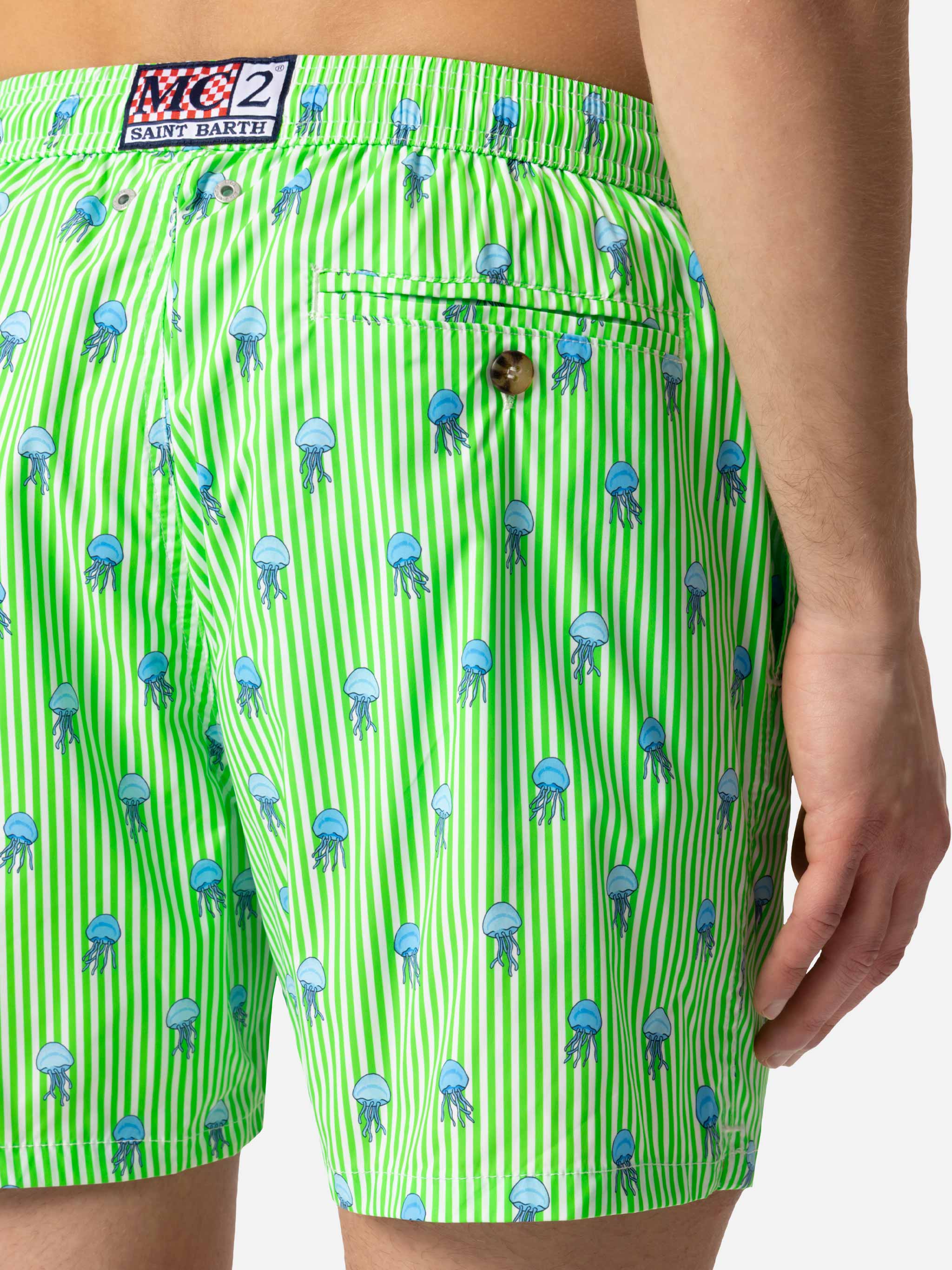 Comfort Light swim shorts with jelly fish print - Image 8