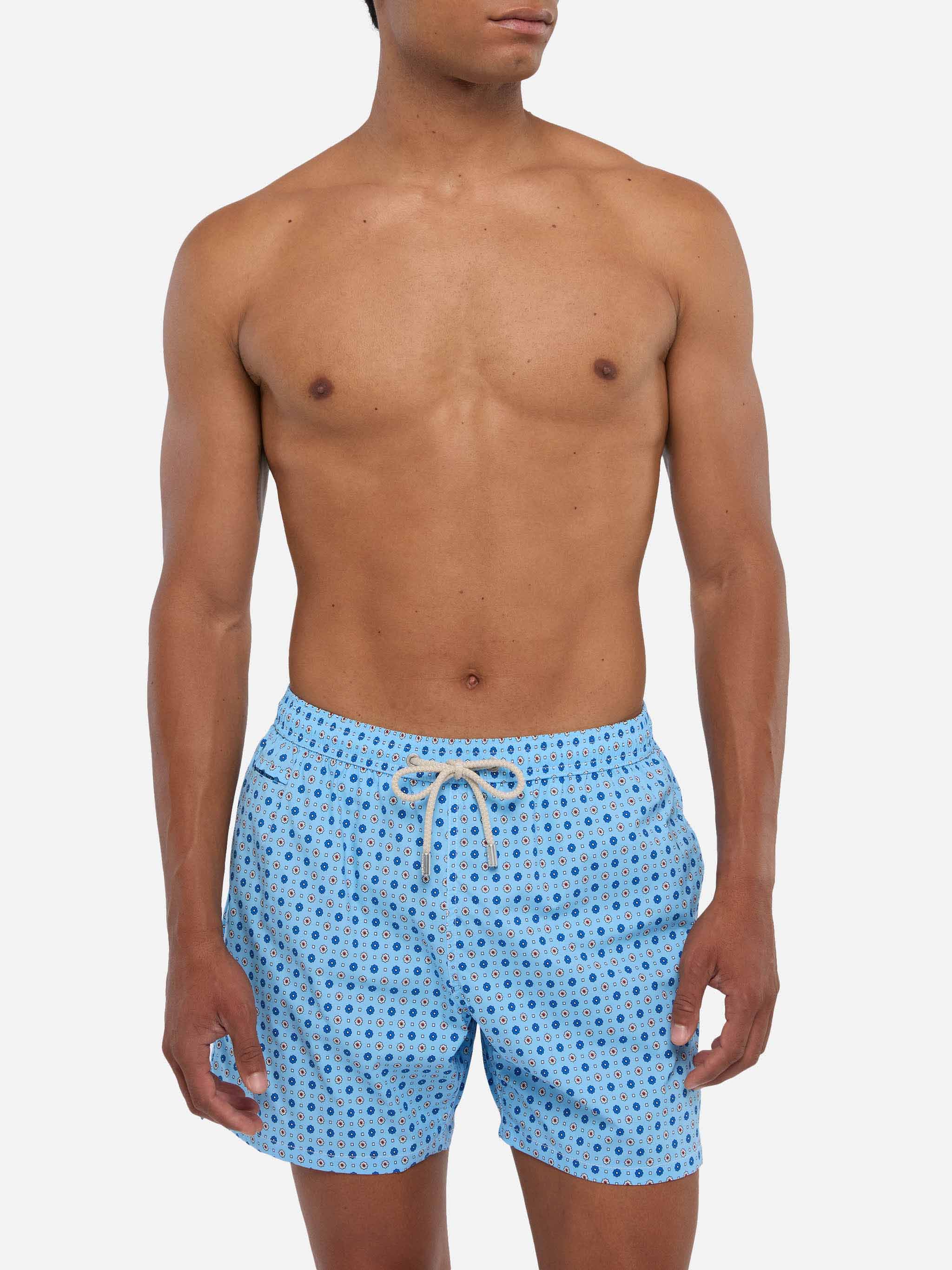Comfort Light swim shorts with micro tie print - Image 3