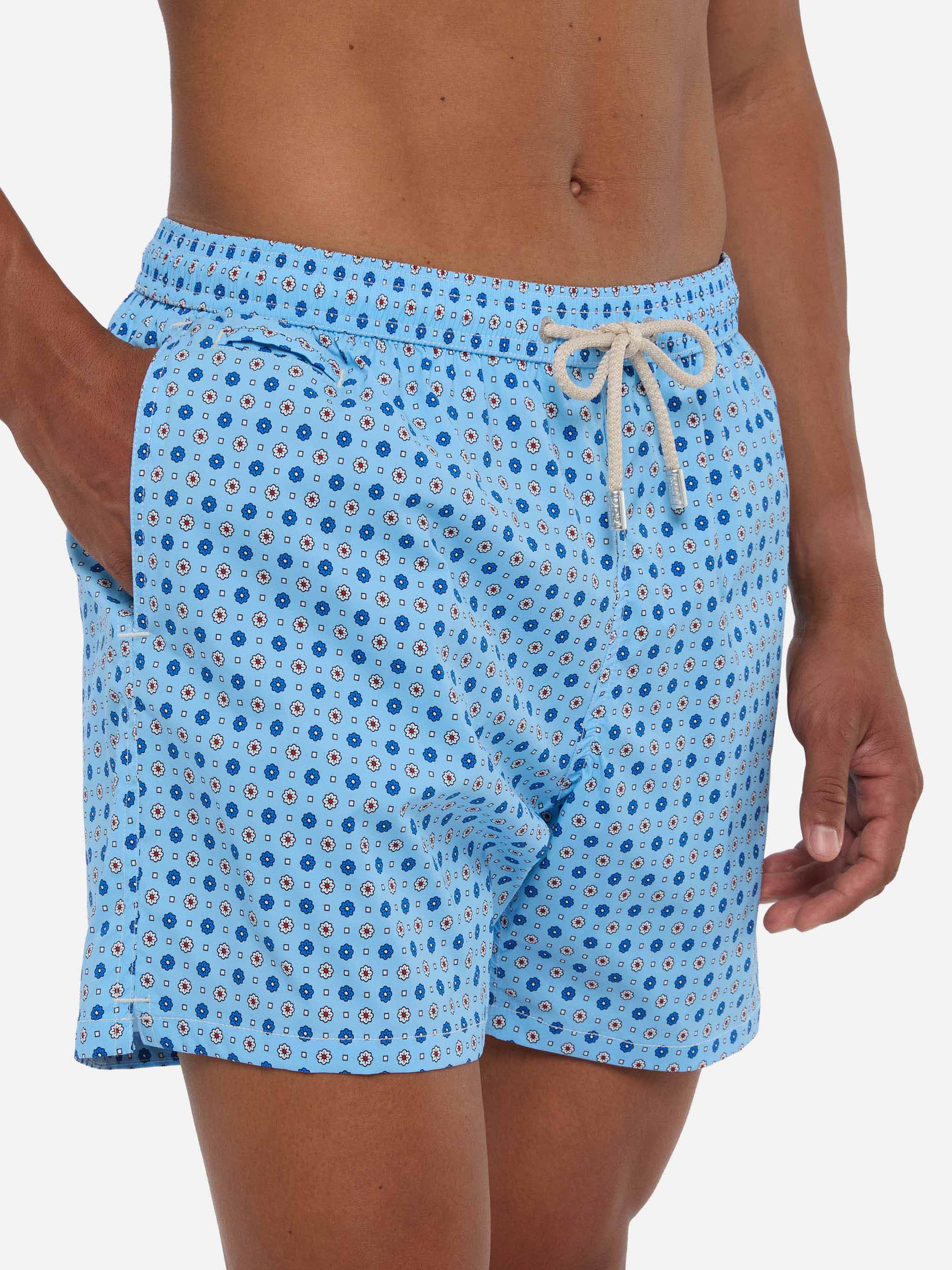 Comfort Light swim shorts with micro tie print - Image 4
