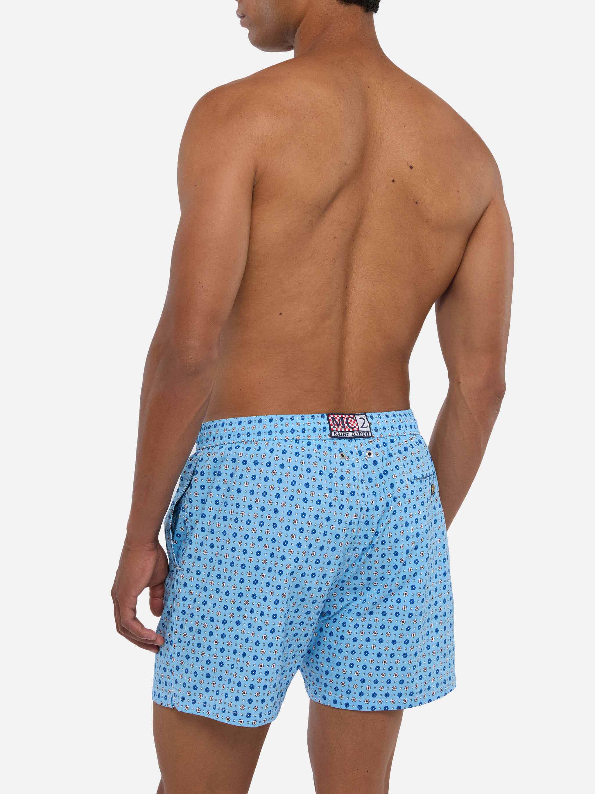 Comfort Light swim shorts with micro tie print - Image 5