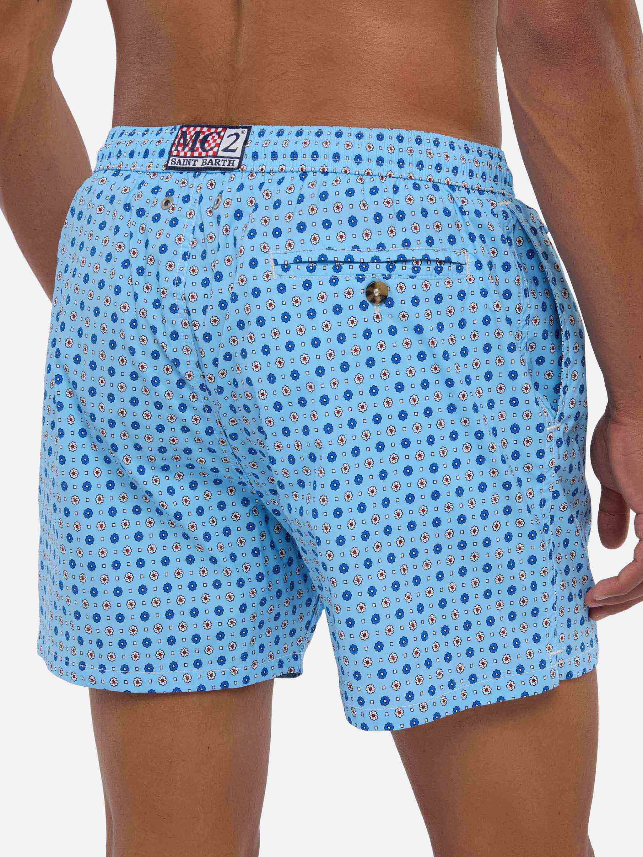 Comfort Light swim shorts with micro tie print - Image 6