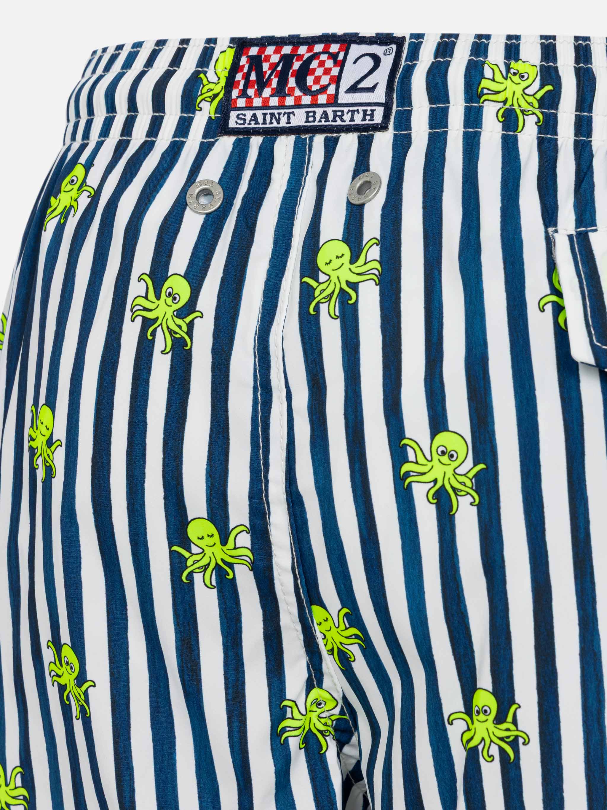 Comfort Light swim shorts with octopus print - Image 3
