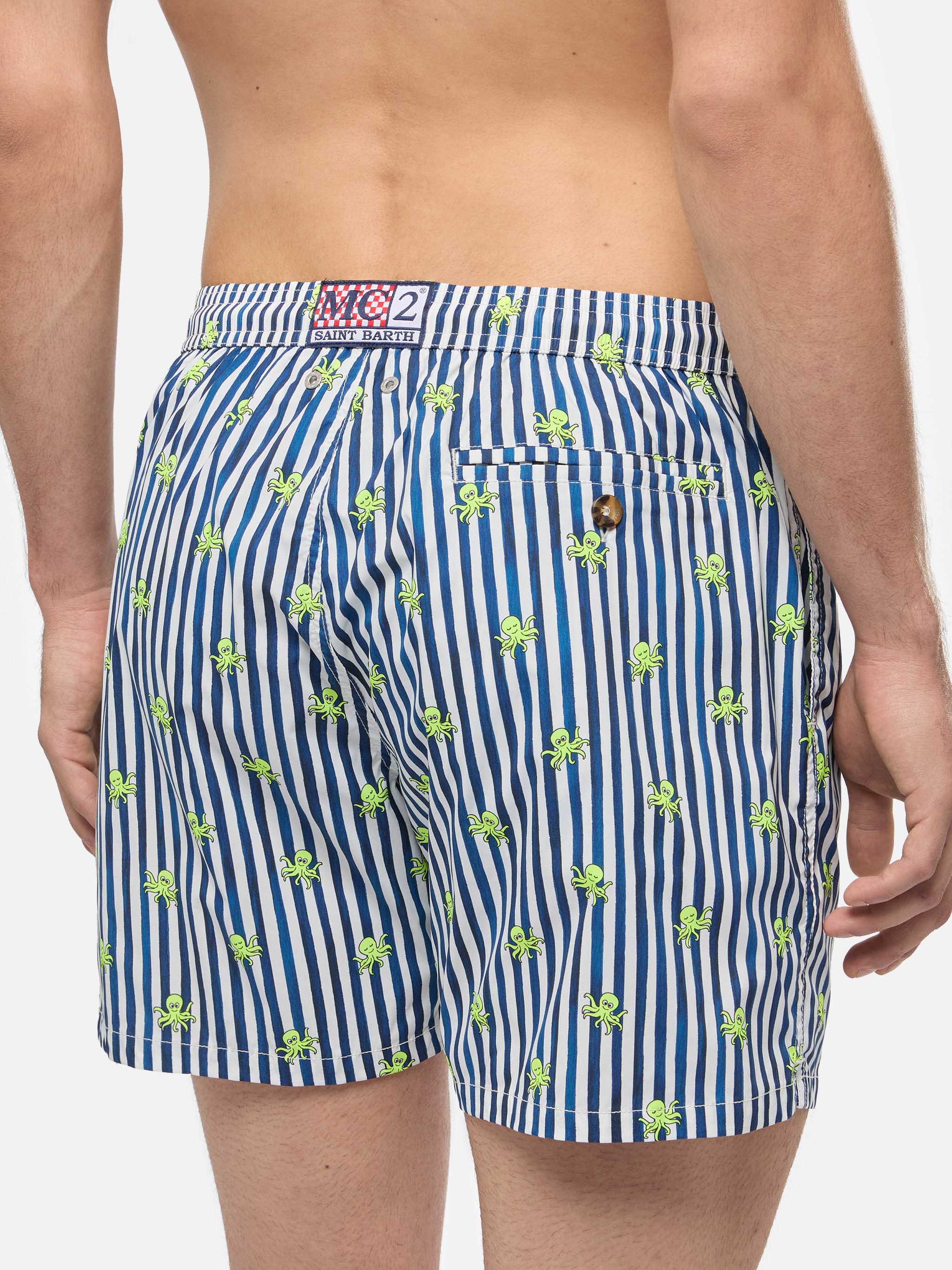 Comfort Light swim shorts with octopus print - Image 6