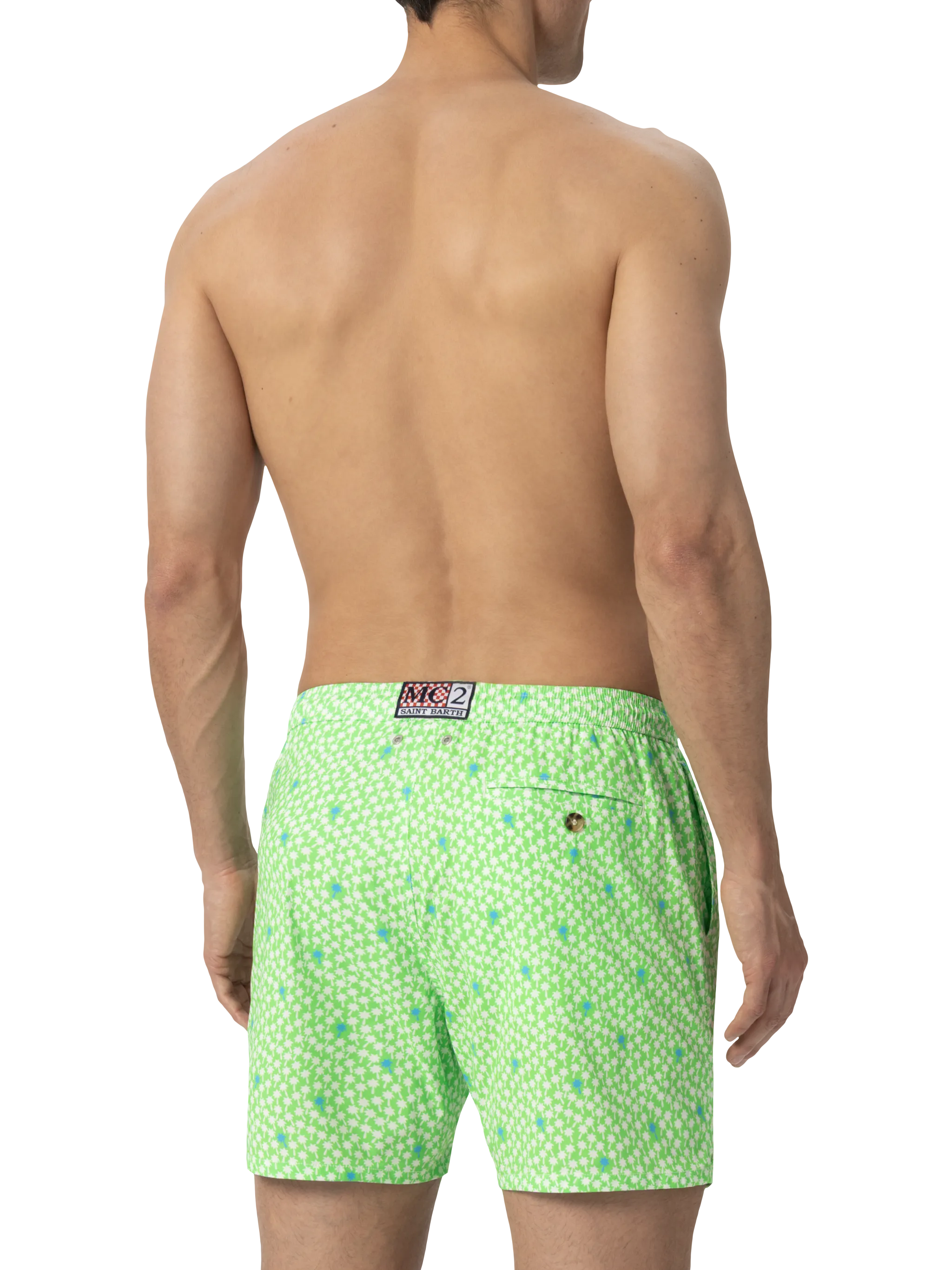 Comfort Light swim shorts with palm print - Image 4