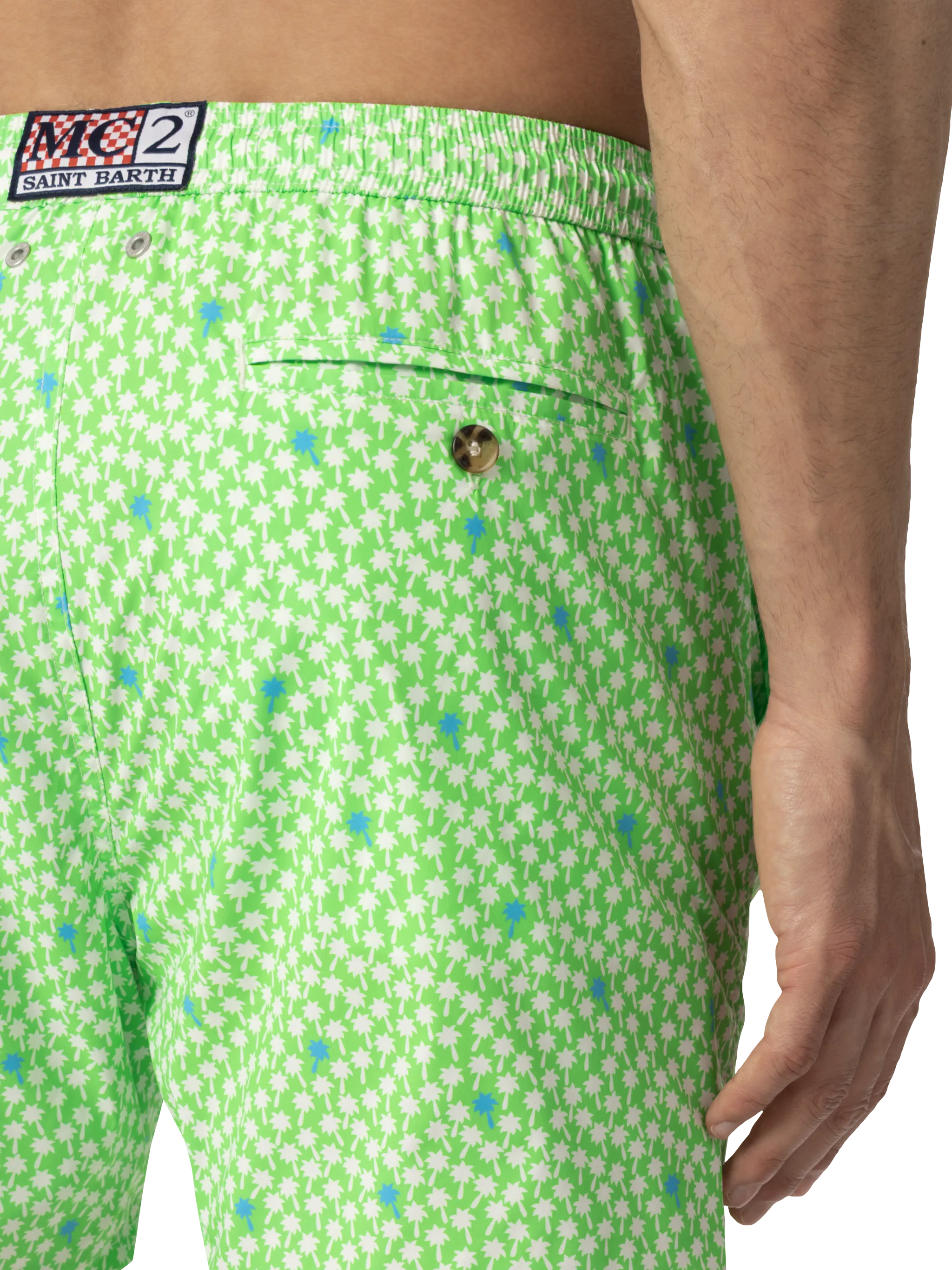 Comfort Light swim shorts with palm print - Image 6