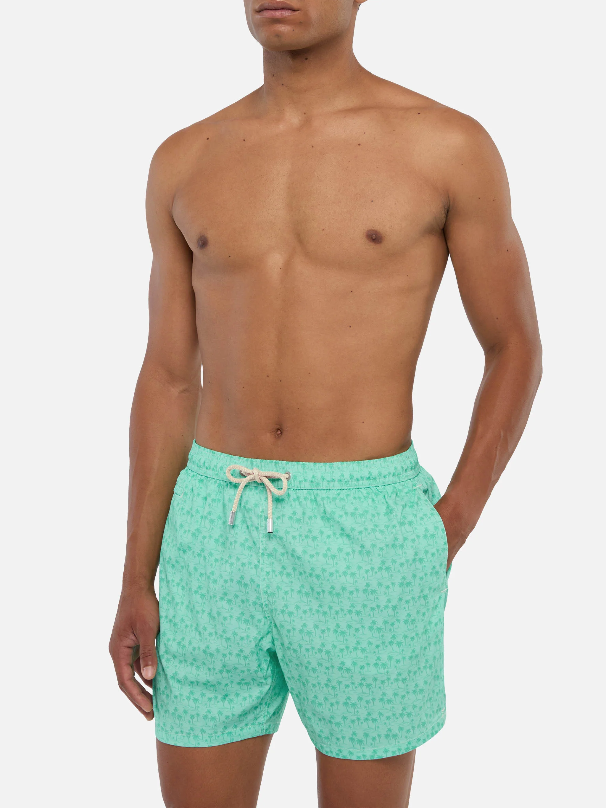 Comfort Light swim shorts with palms print - Image 3