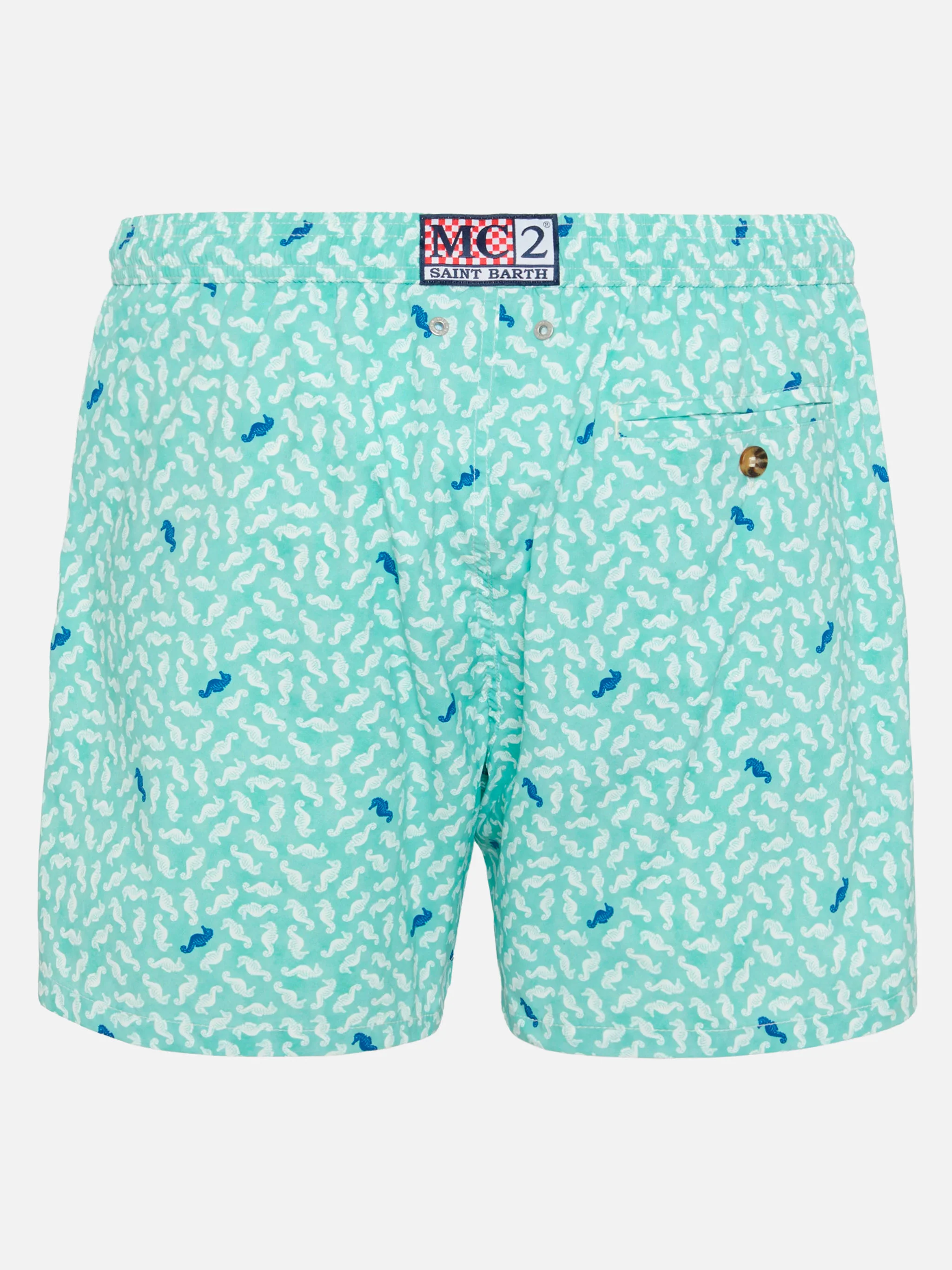 Comfort Light swim shorts with sea horse print - Image 2