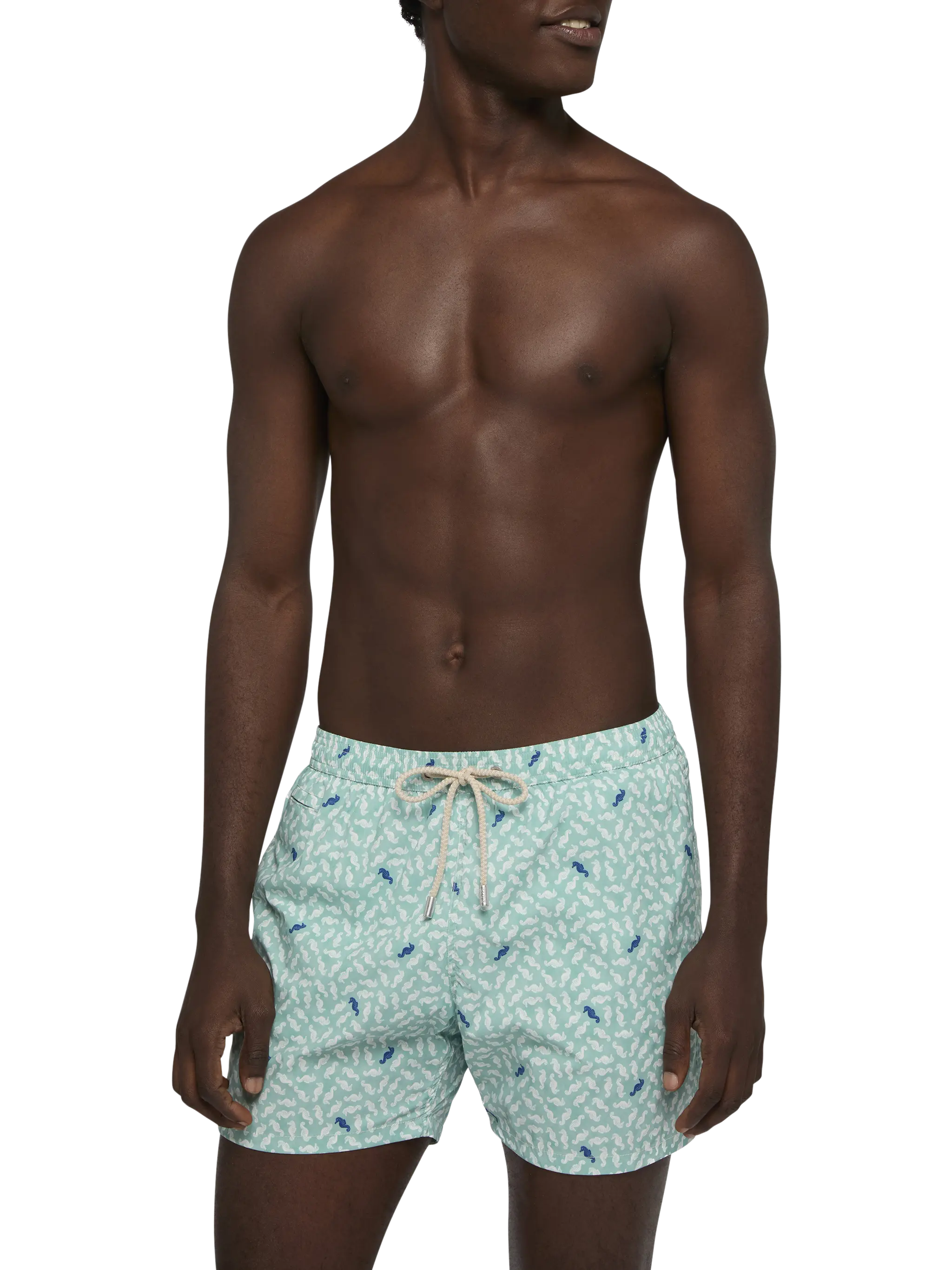 Comfort Light swim shorts with sea horse print - Image 3