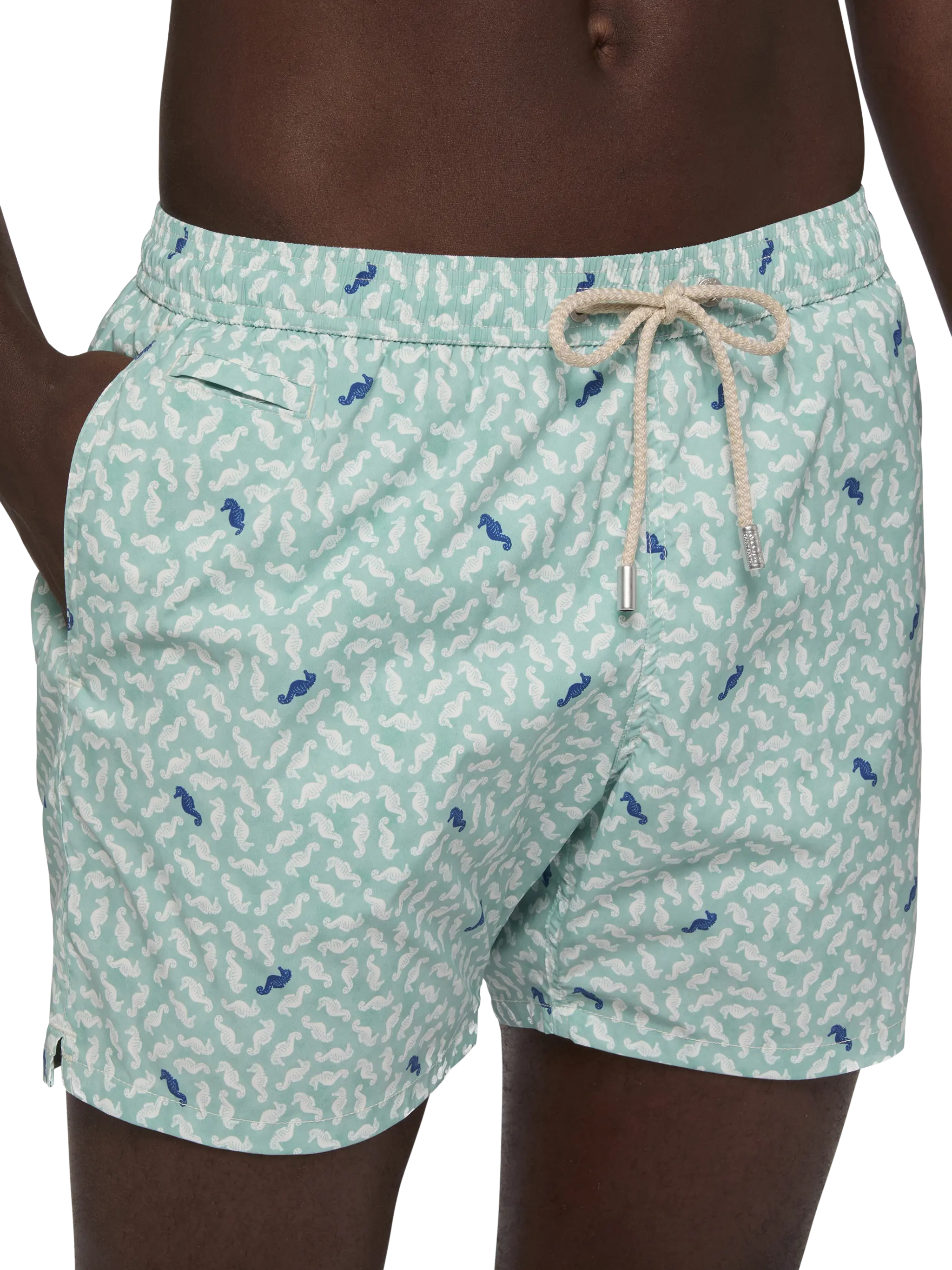 Comfort Light swim shorts with sea horse print - Image 4