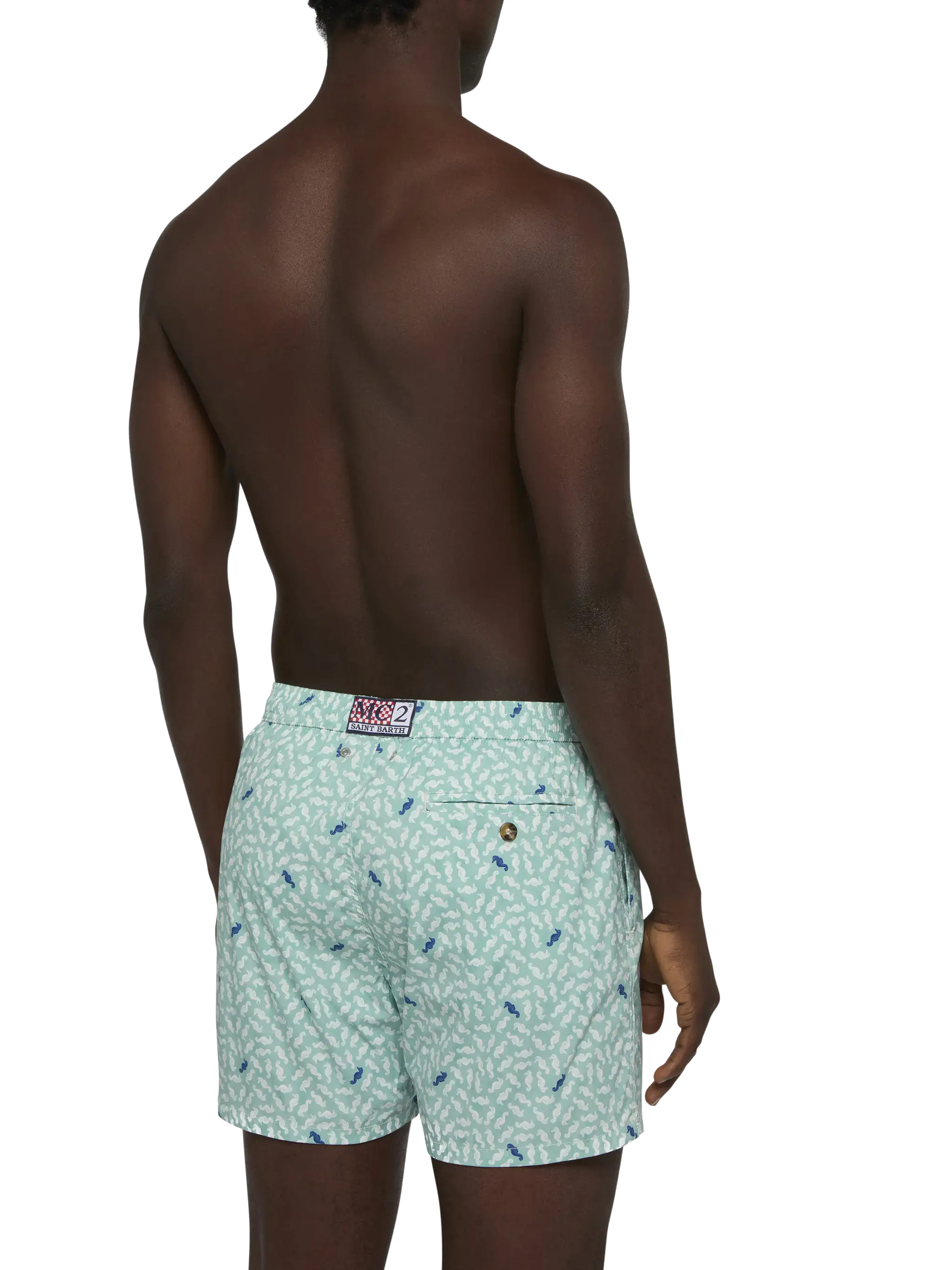 Comfort Light swim shorts with sea horse print - Image 5