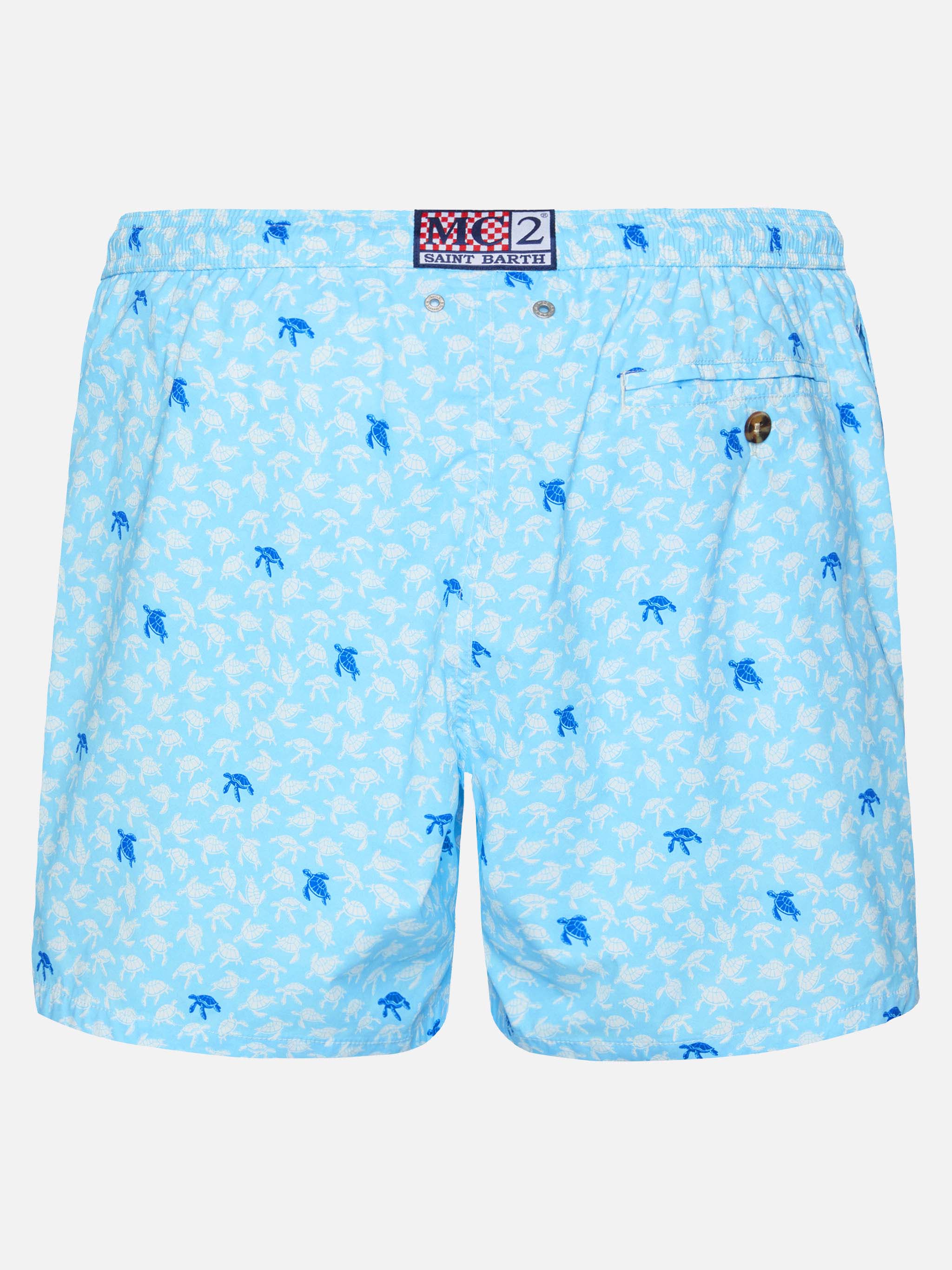 Comfort Light swim shorts with sea turtle print - Image 2