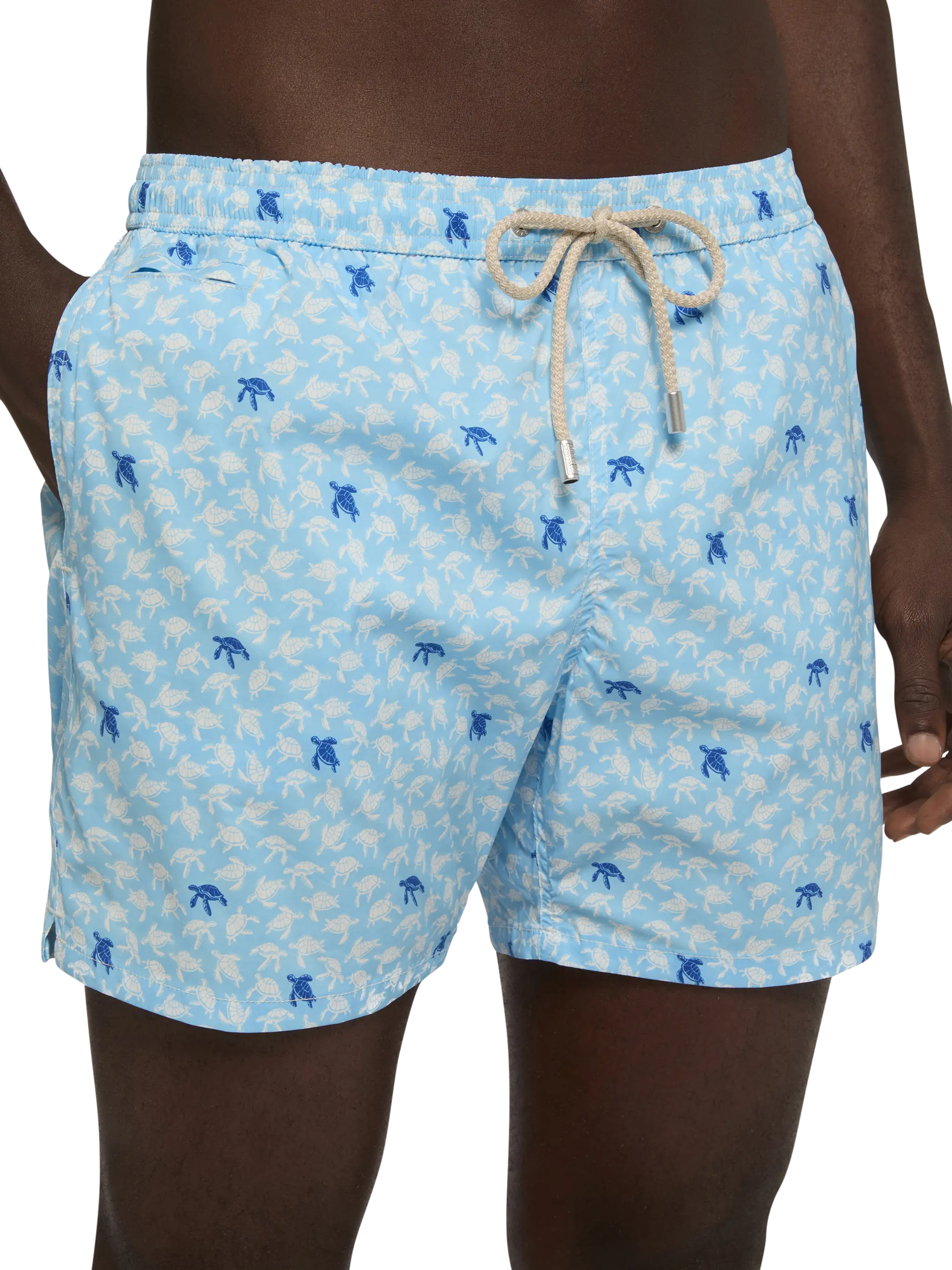 Comfort Light swim shorts with sea turtle print - Image 4