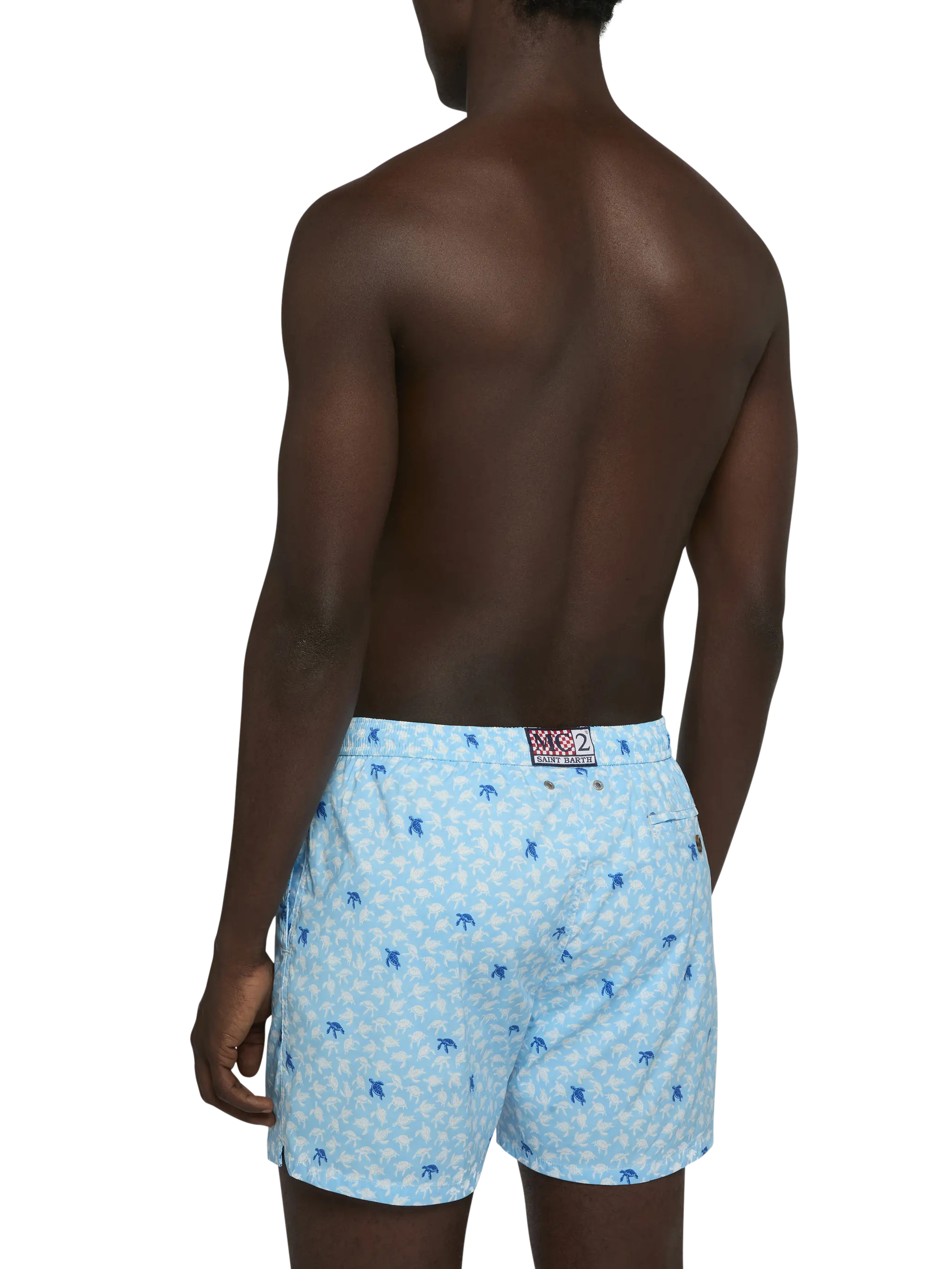 Comfort Light swim shorts with sea turtle print - Image 5