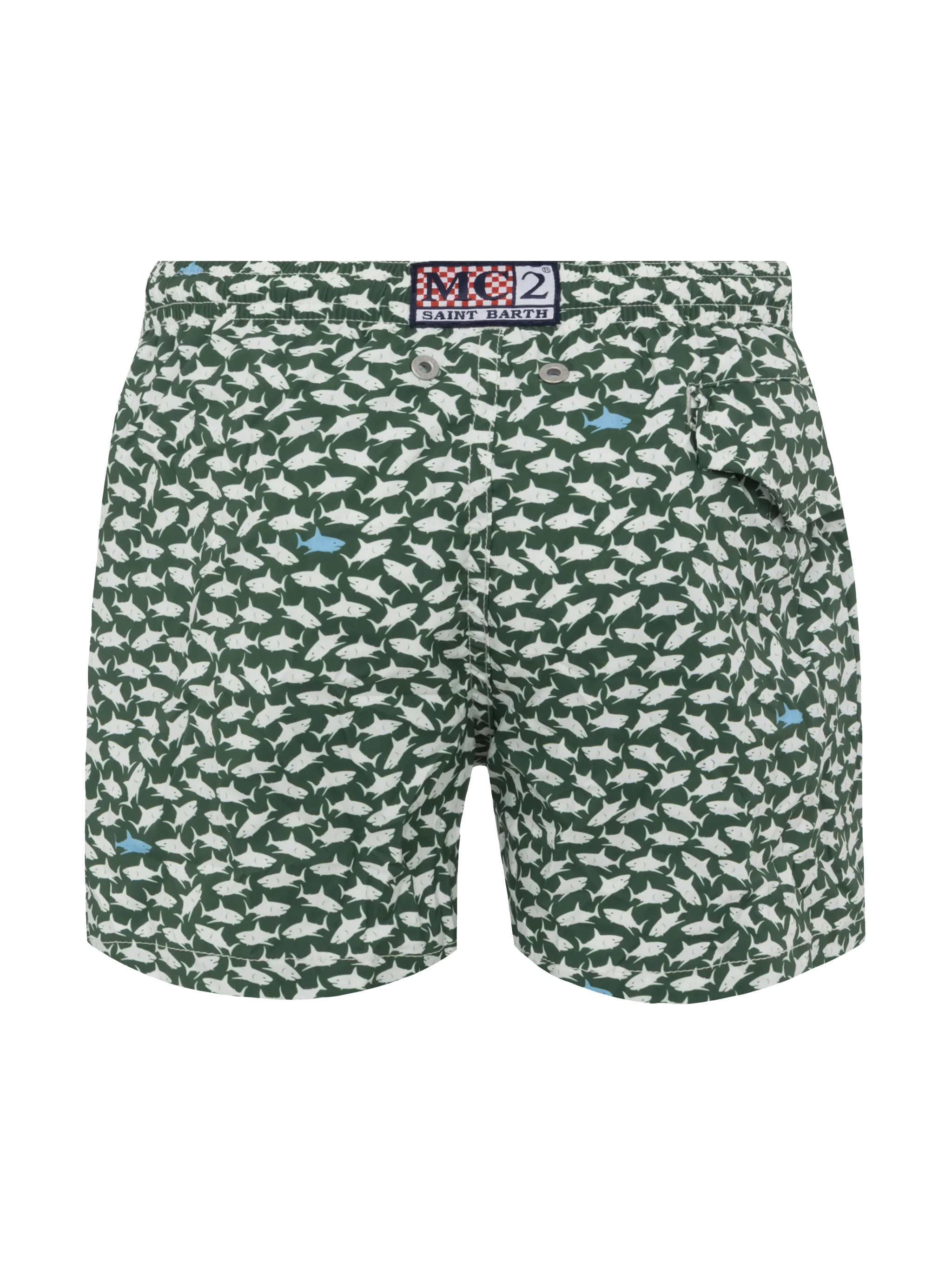Comfort Light swim shorts with shark print - Image 2