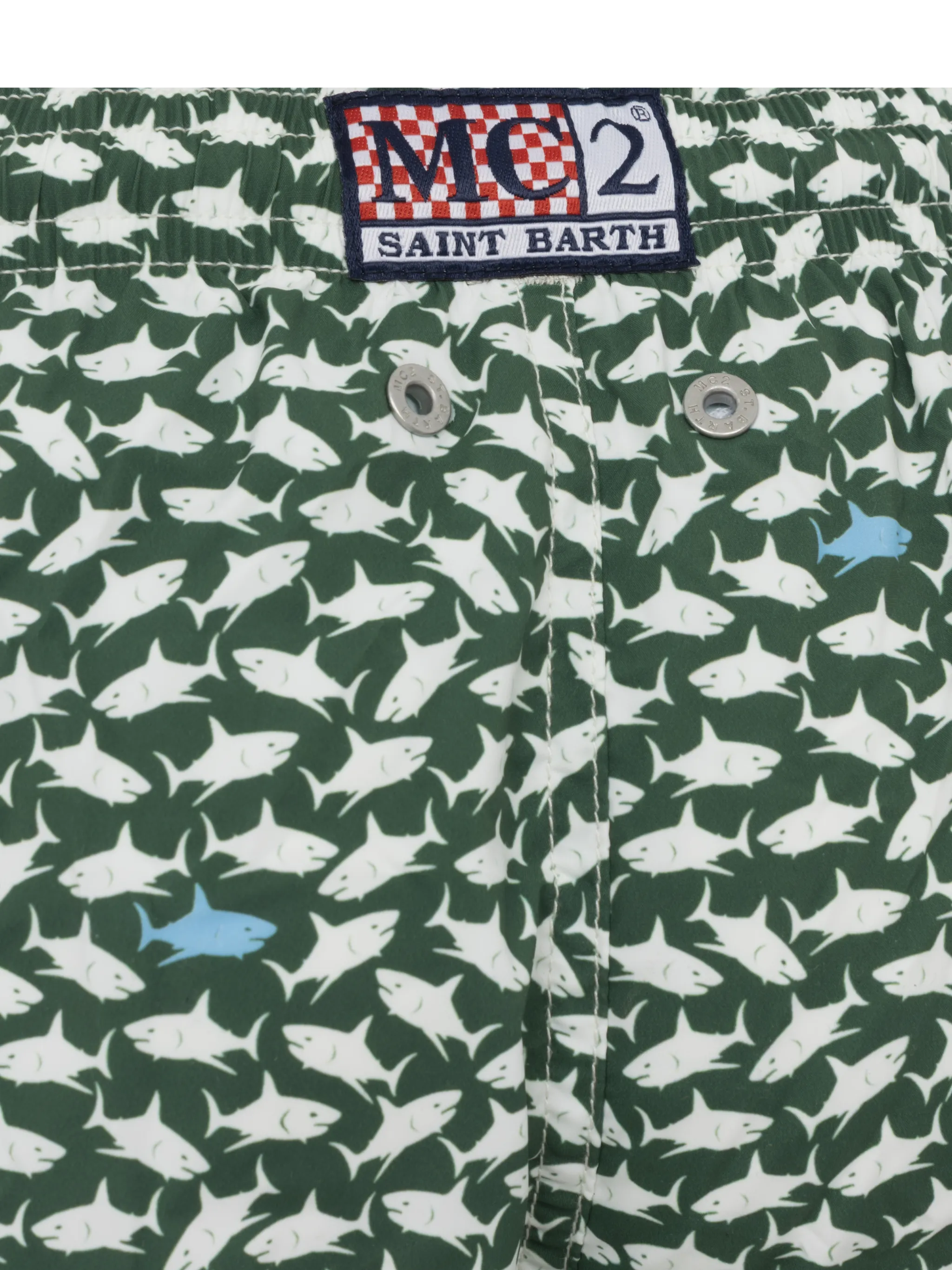 Comfort Light swim shorts with shark print - Image 3