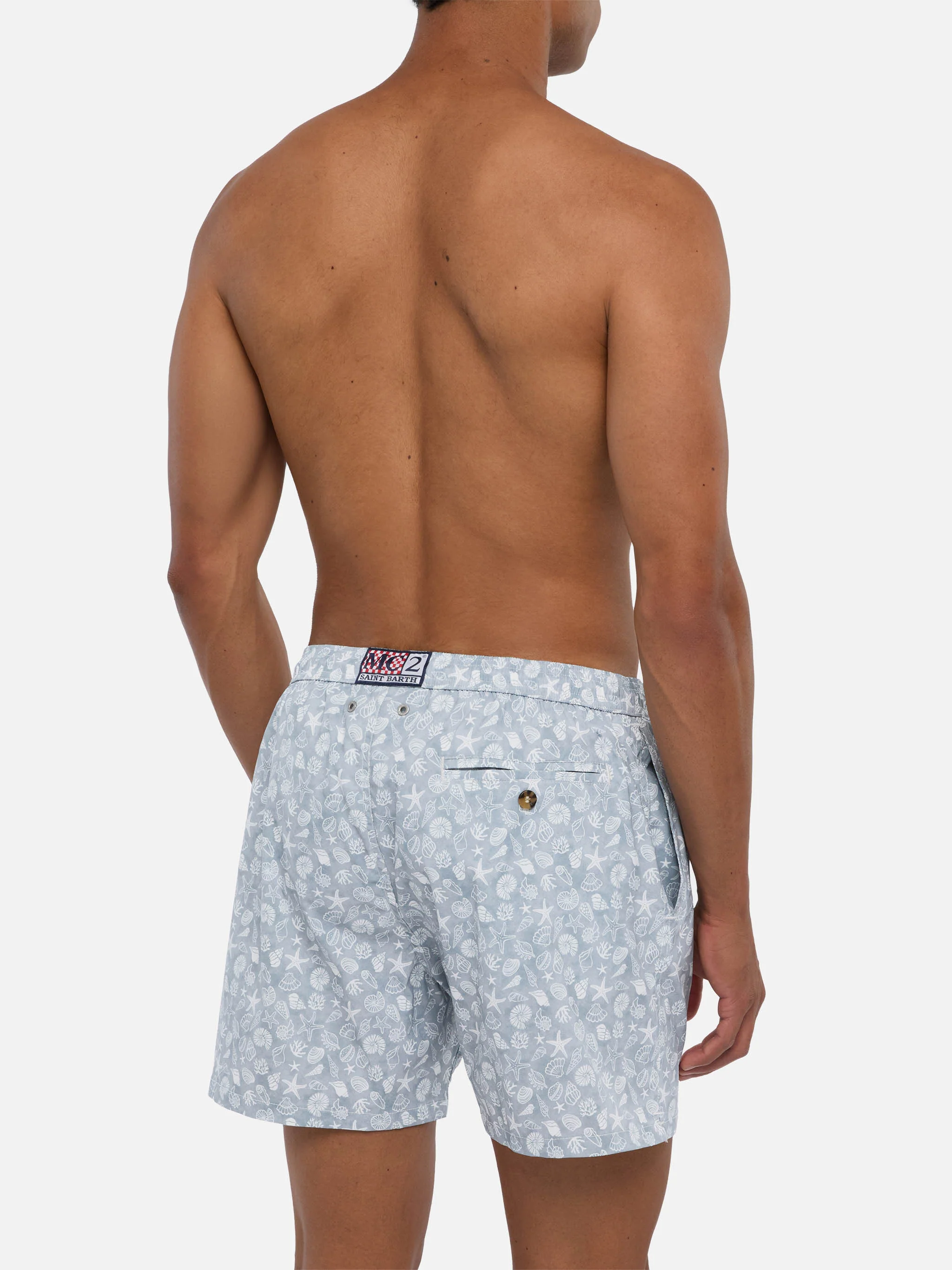 Comfort Light swim shorts with shells print - Image 5