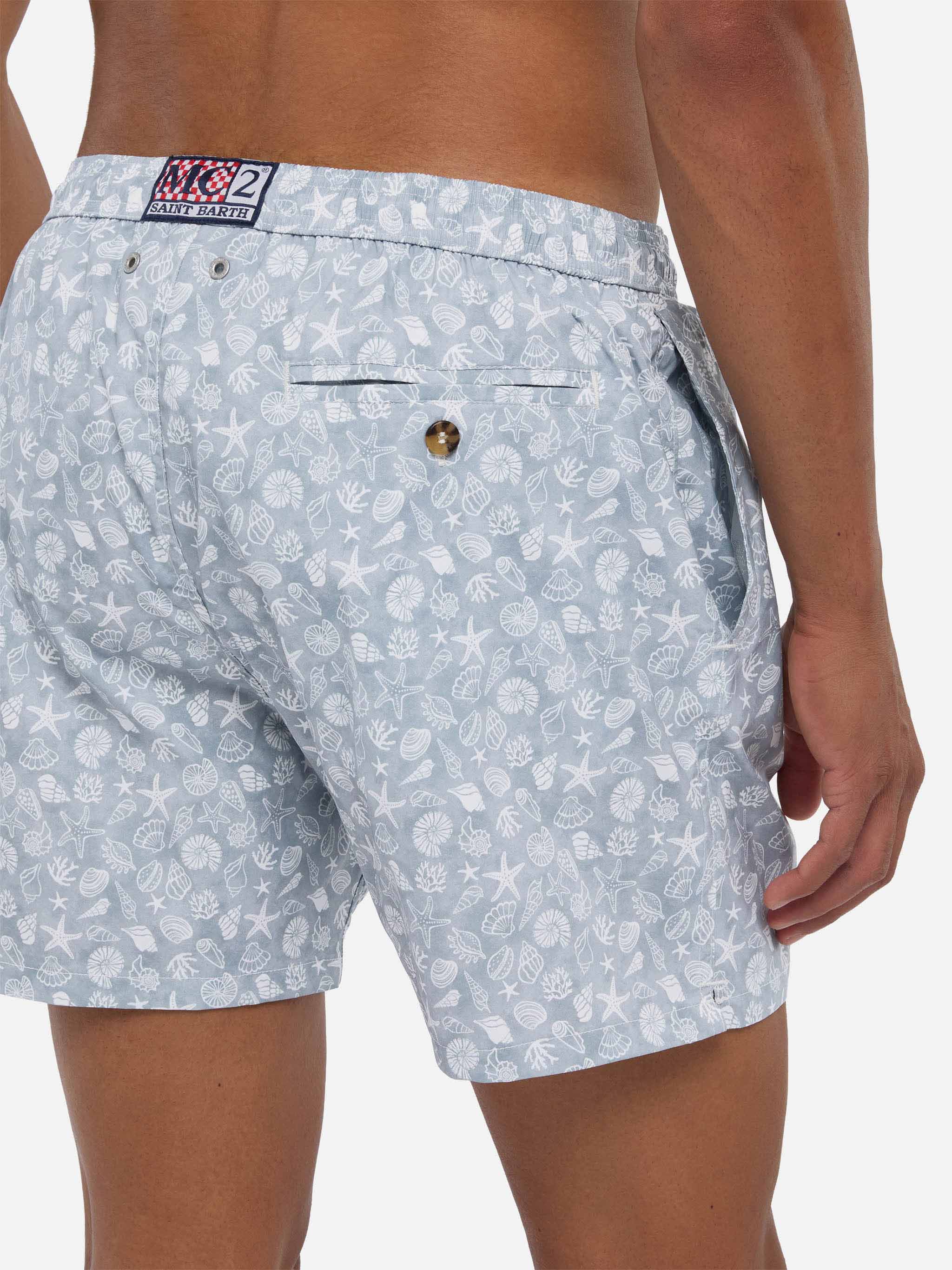 Comfort Light swim shorts with shells print - Image 6