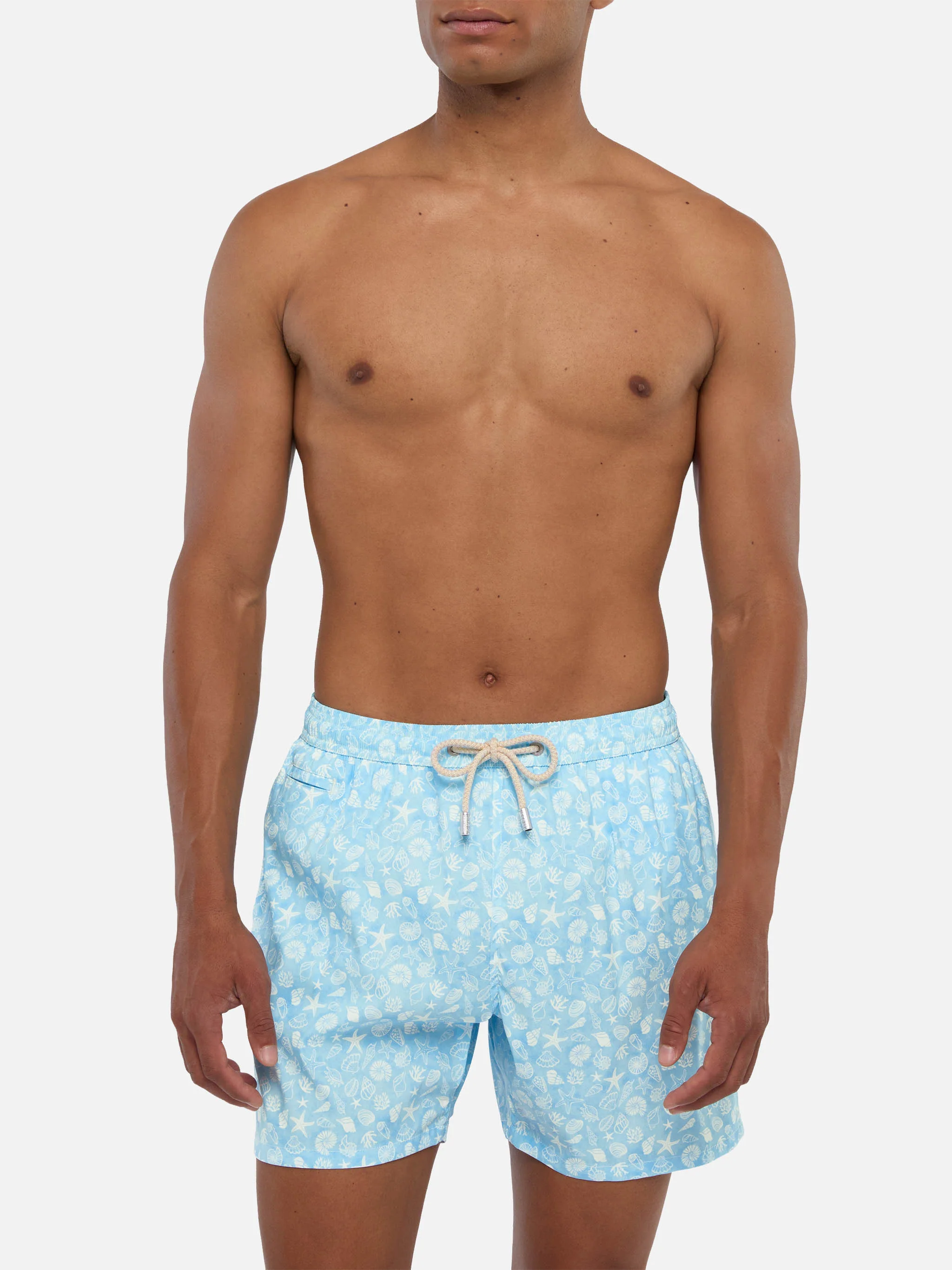 Comfort Light swim shorts with shells print - Image 3