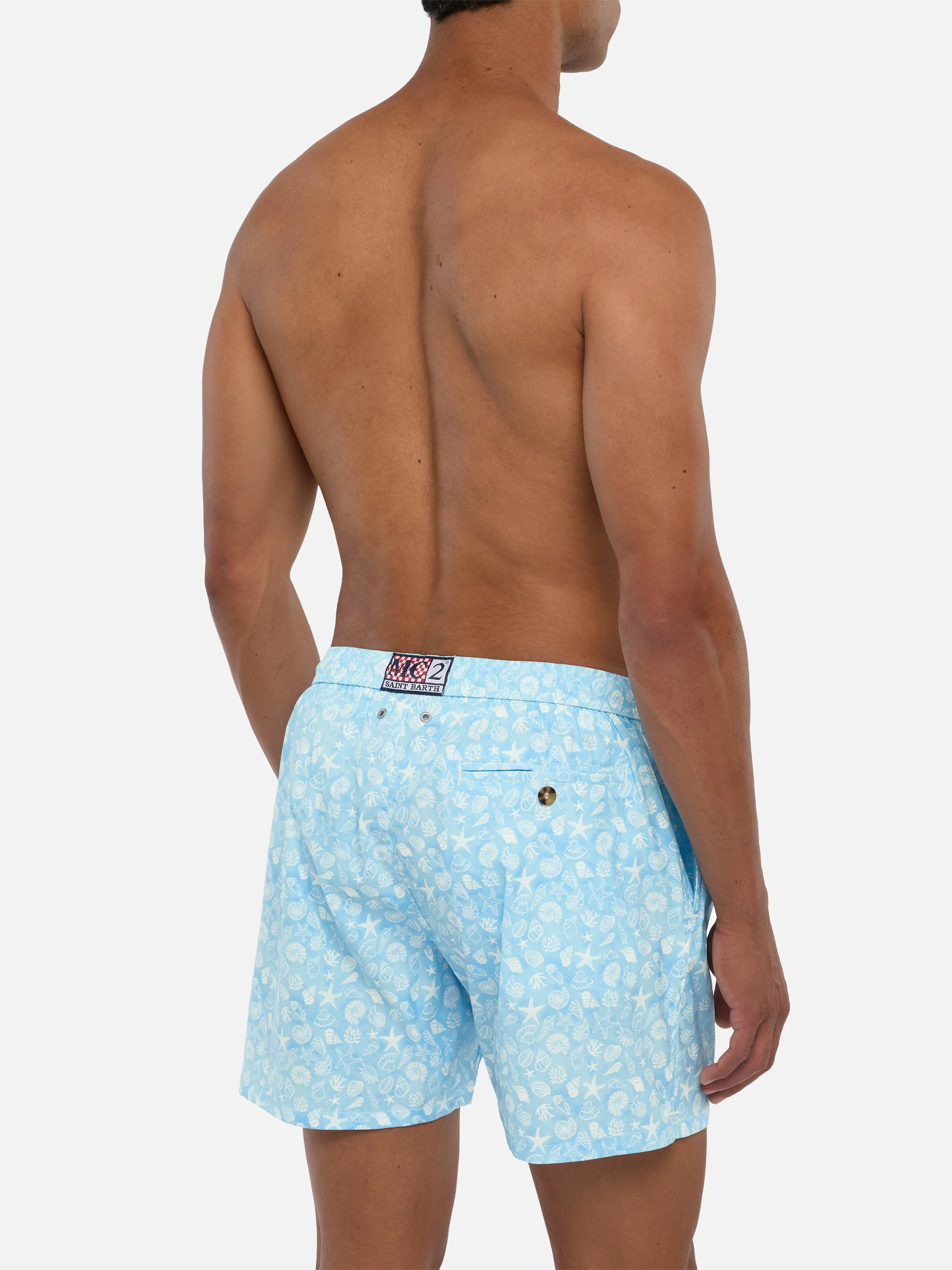 Comfort Light swim shorts with shells print - Image 5