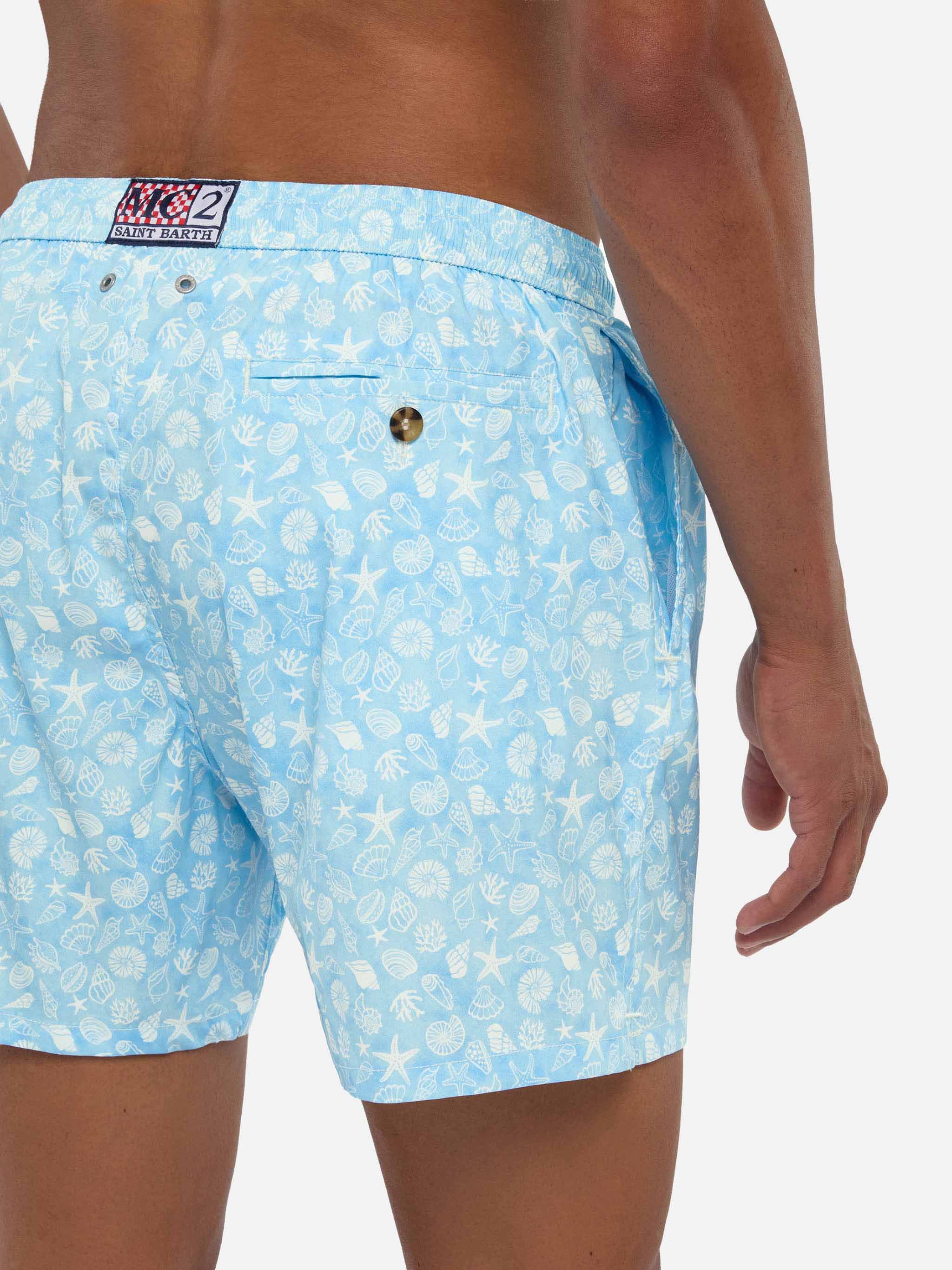 Comfort Light swim shorts with shells print - Image 6