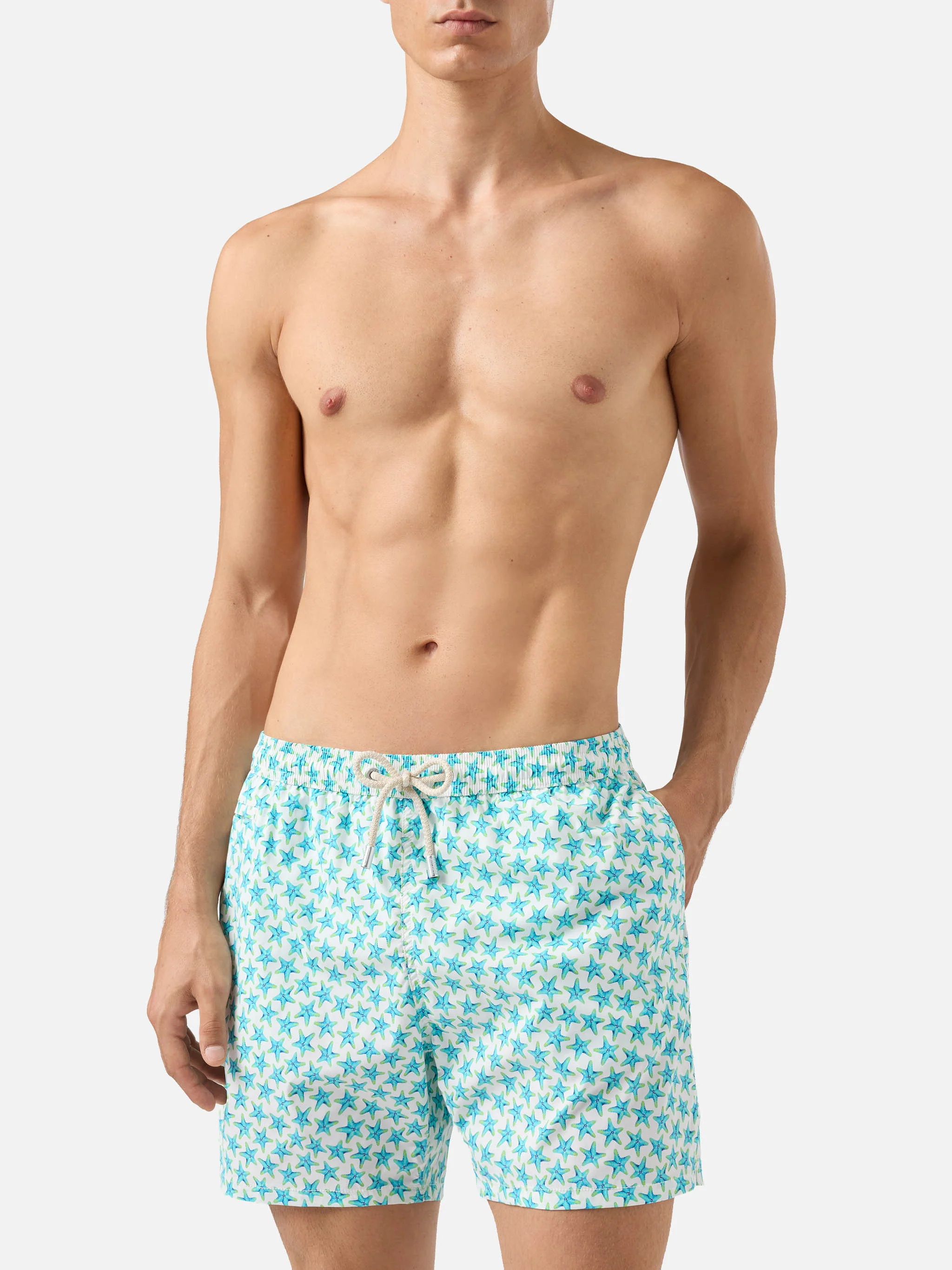 Comfort Light swim shorts with starfish print - Image 3