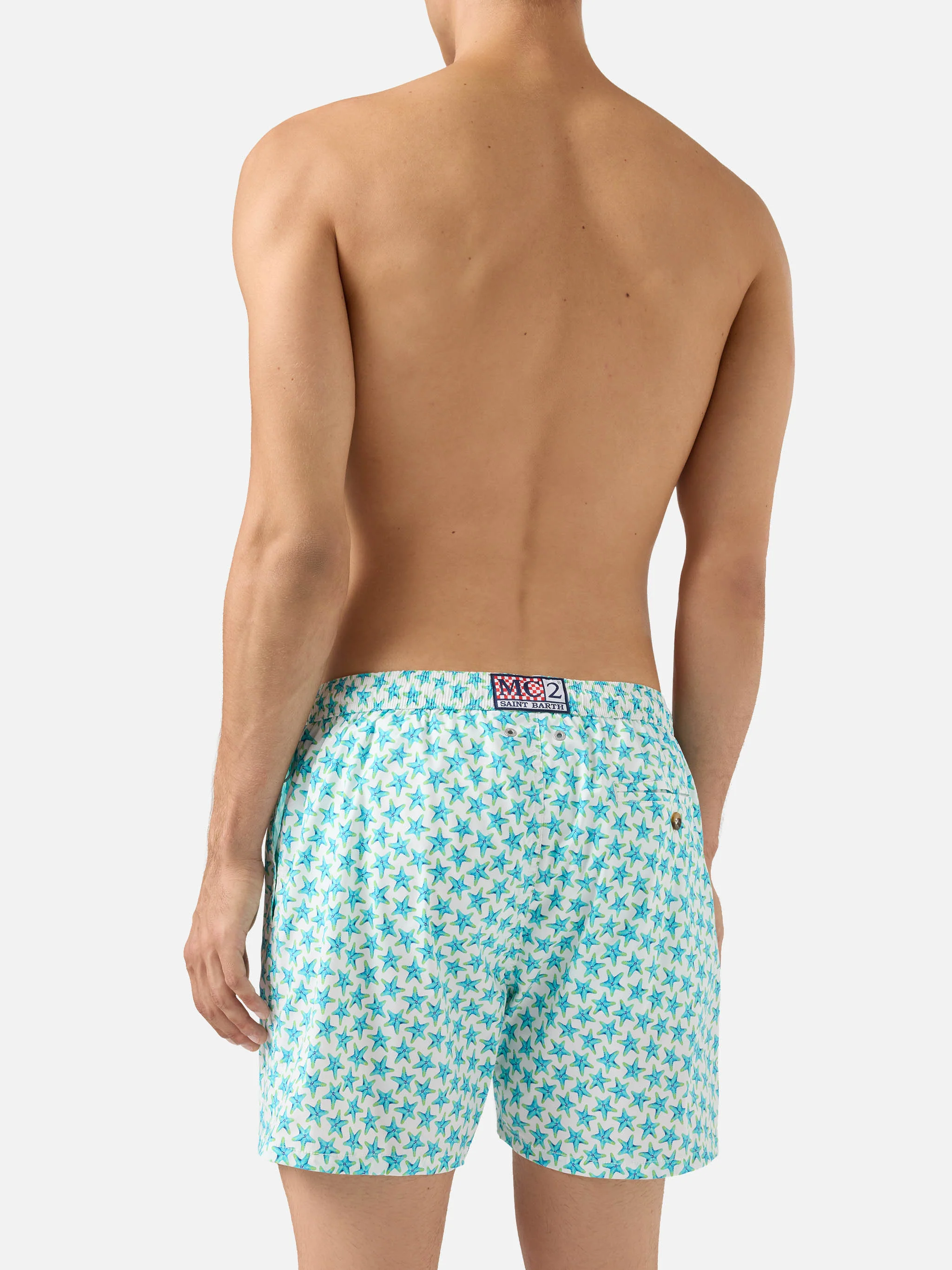 Comfort Light swim shorts with starfish print - Image 4
