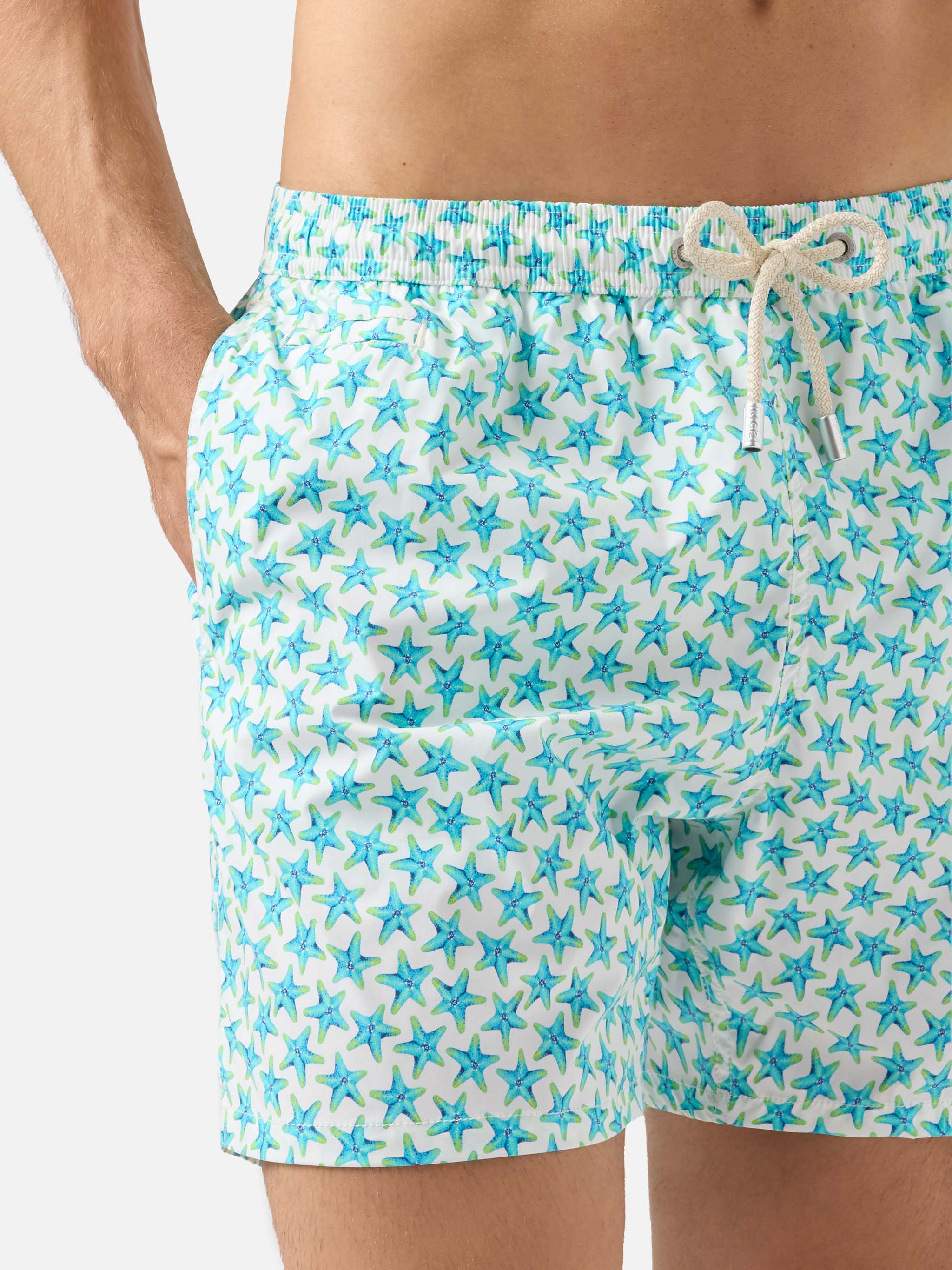 Comfort Light swim shorts with starfish print - Image 5