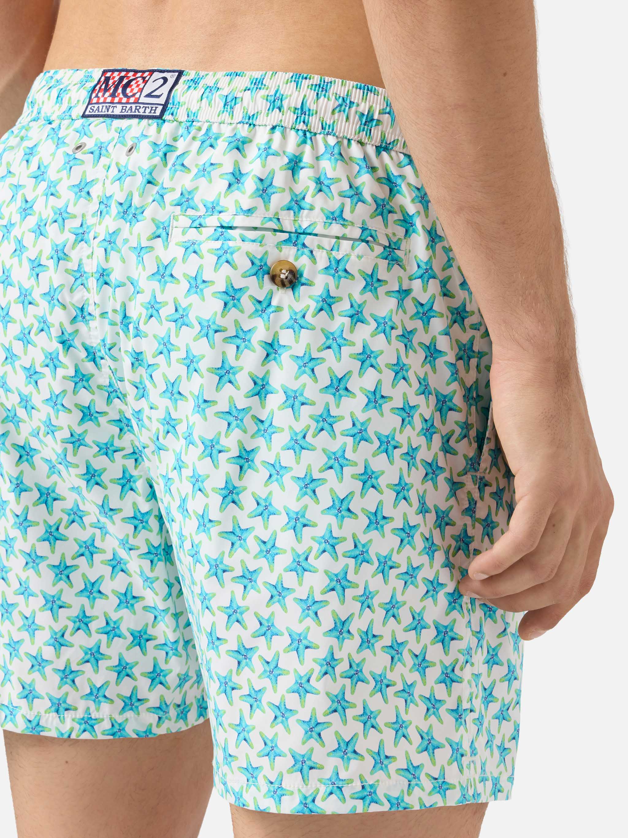 Comfort Light swim shorts with starfish print - Image 6