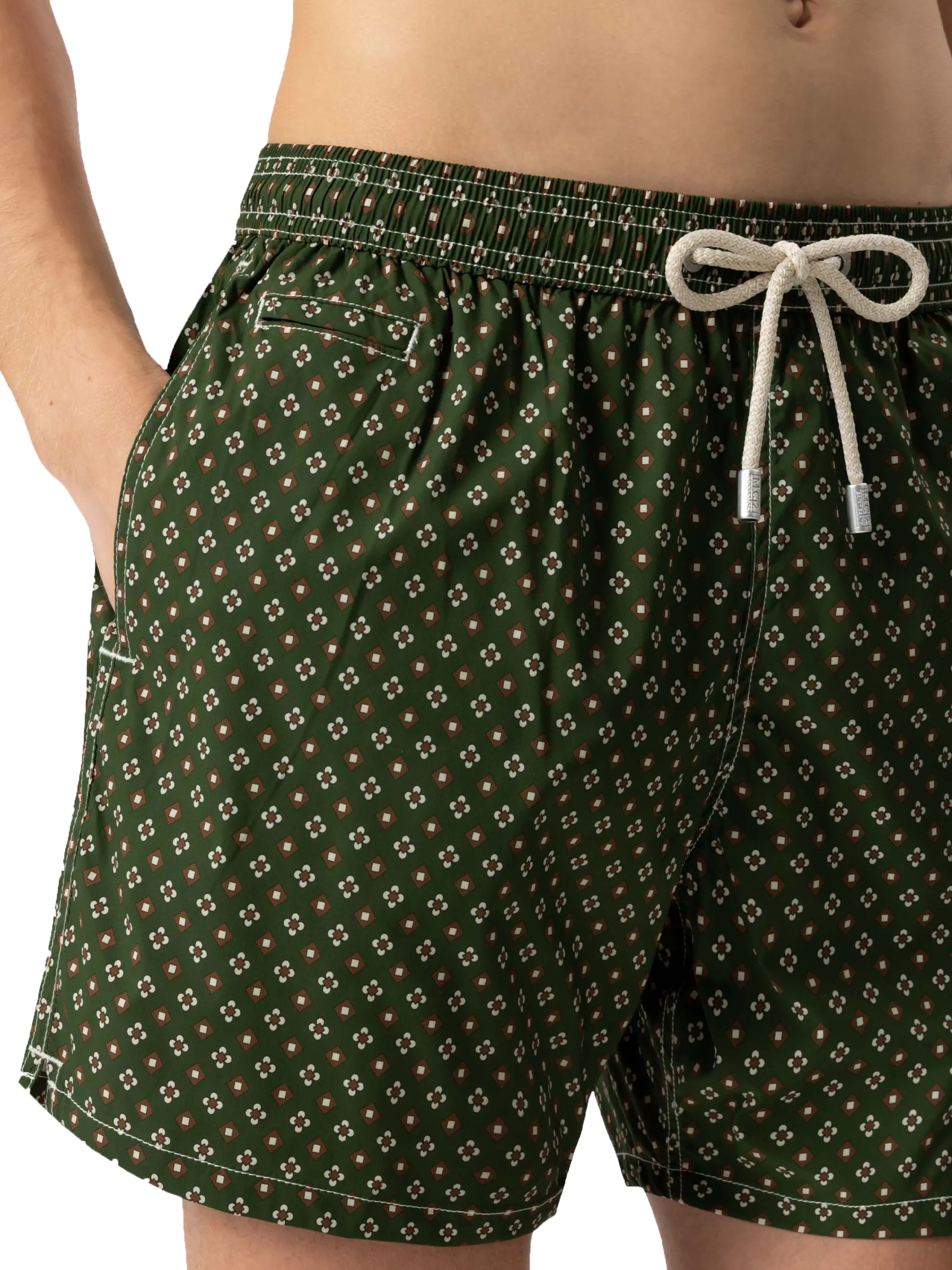 Comfort Light swim shorts with tie print - Image 6
