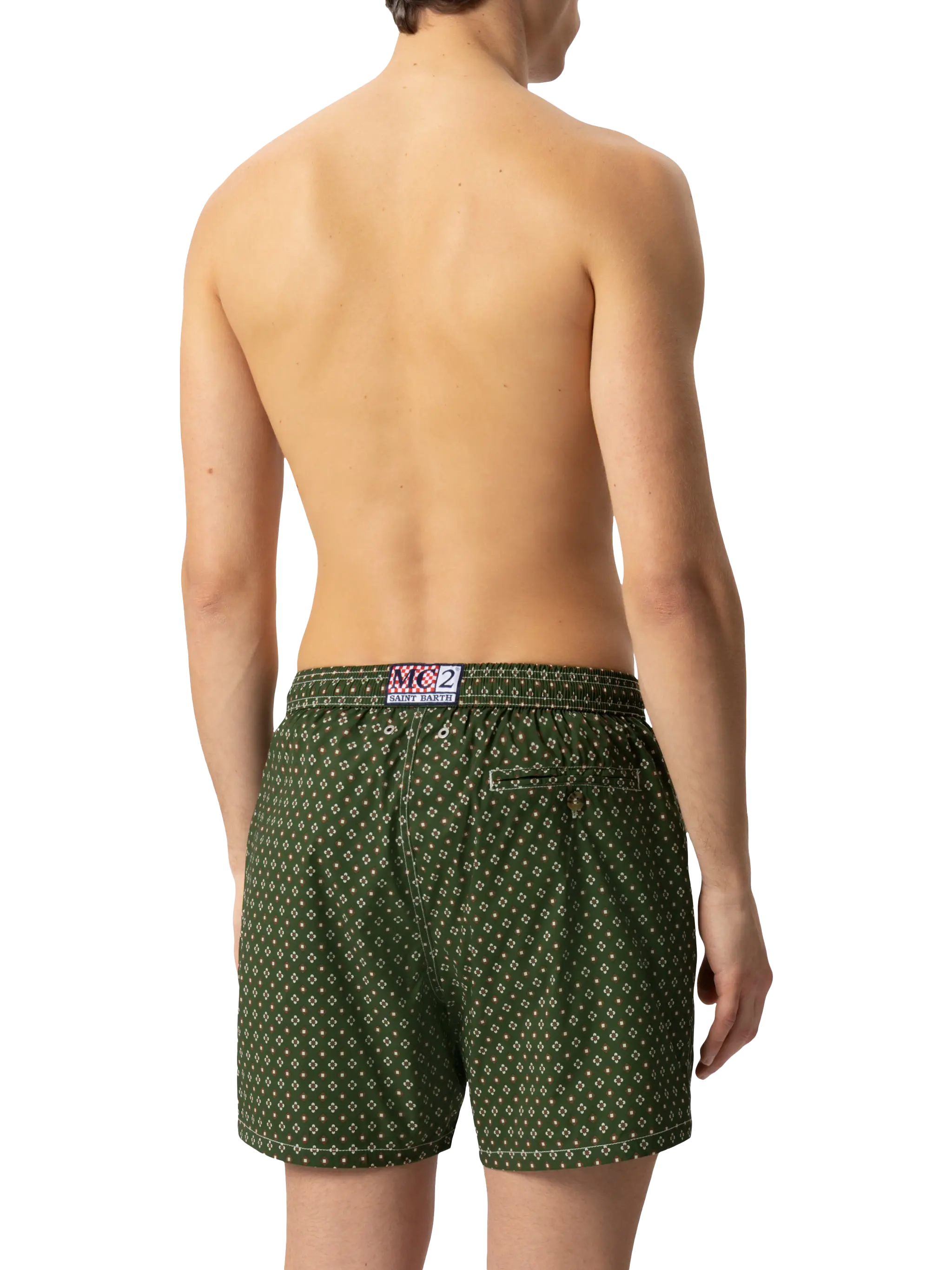 Comfort Light swim shorts with tie print - Image 7