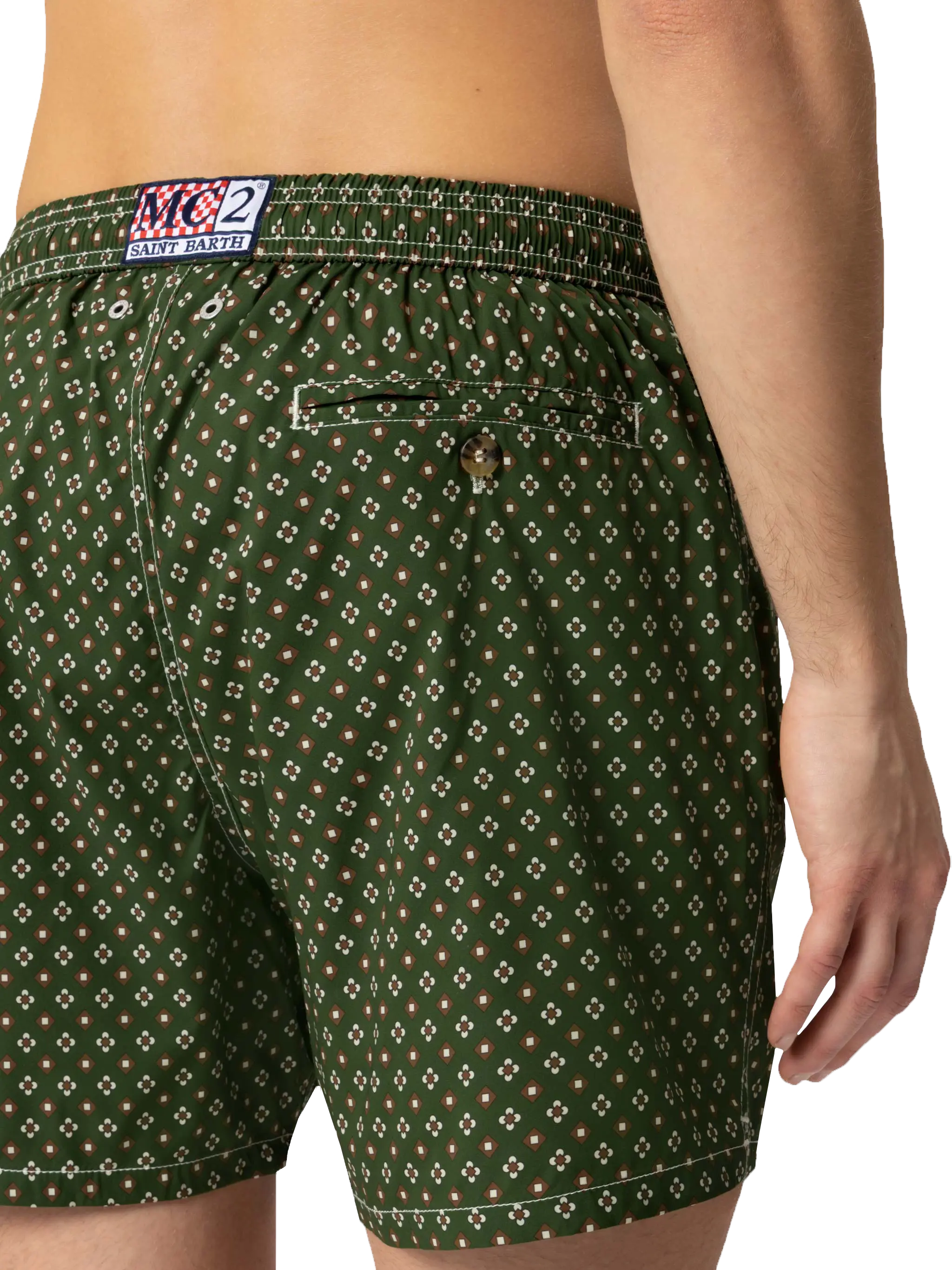 Comfort Light swim shorts with tie print - Image 8
