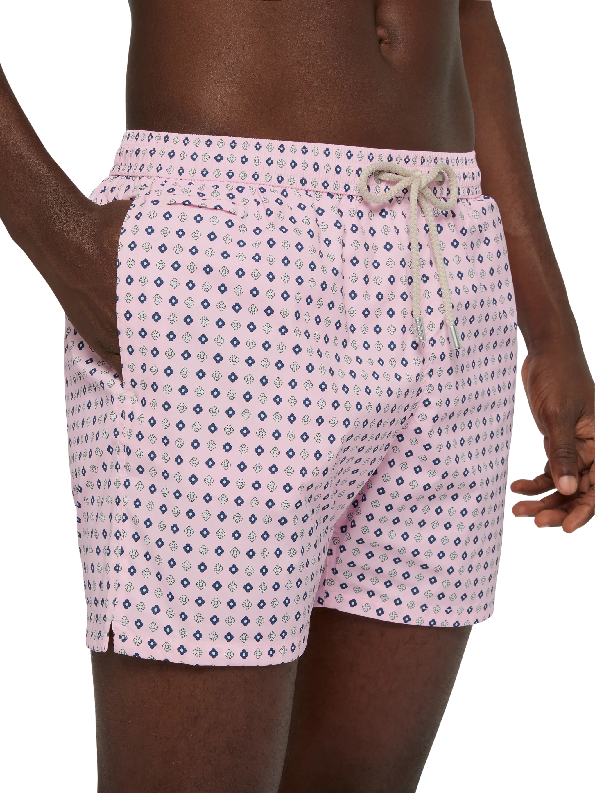 Comfort Light swim shorts with tie print - Image 4