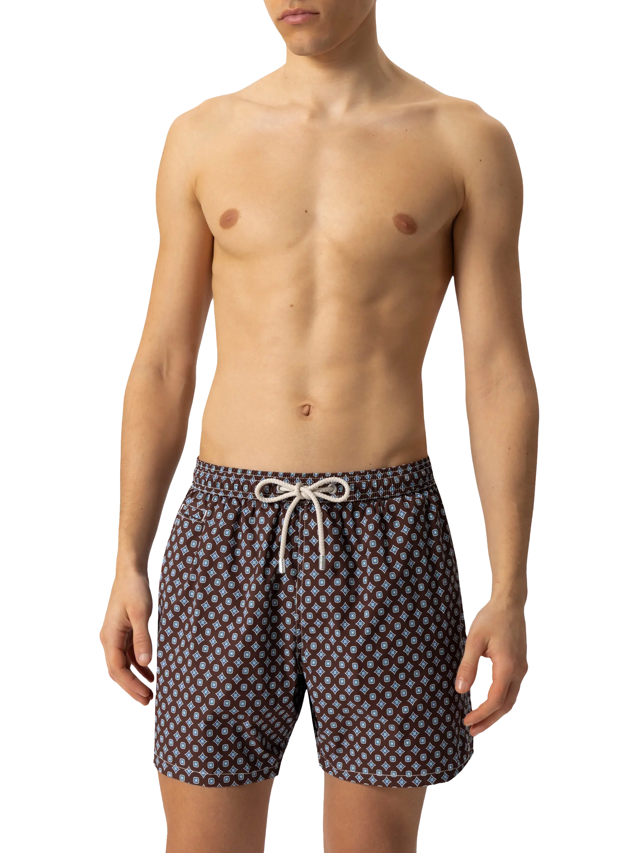 Comfort Light swim shorts with tie print - Image 5