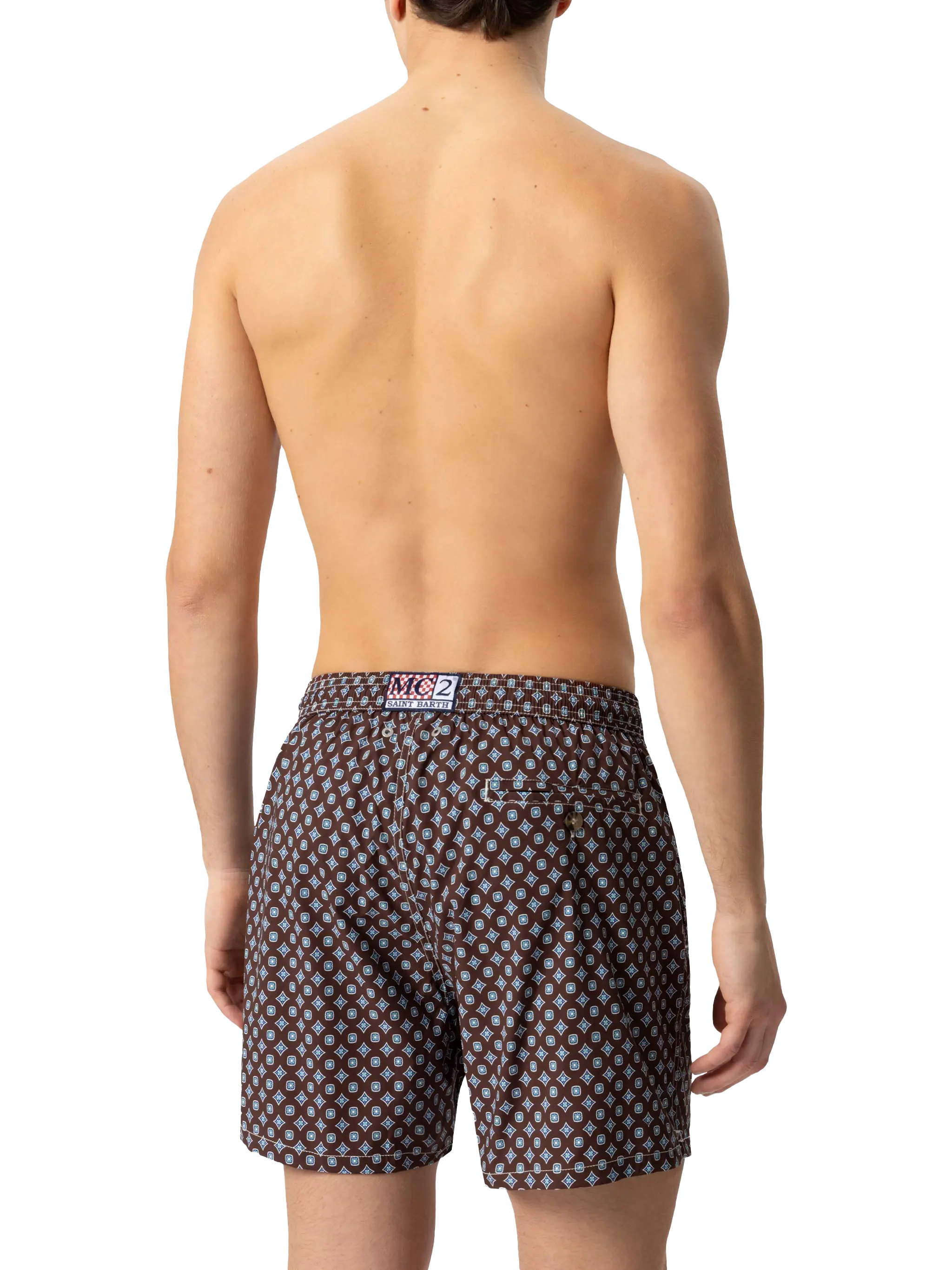 Comfort Light swim shorts with tie print - Image 7