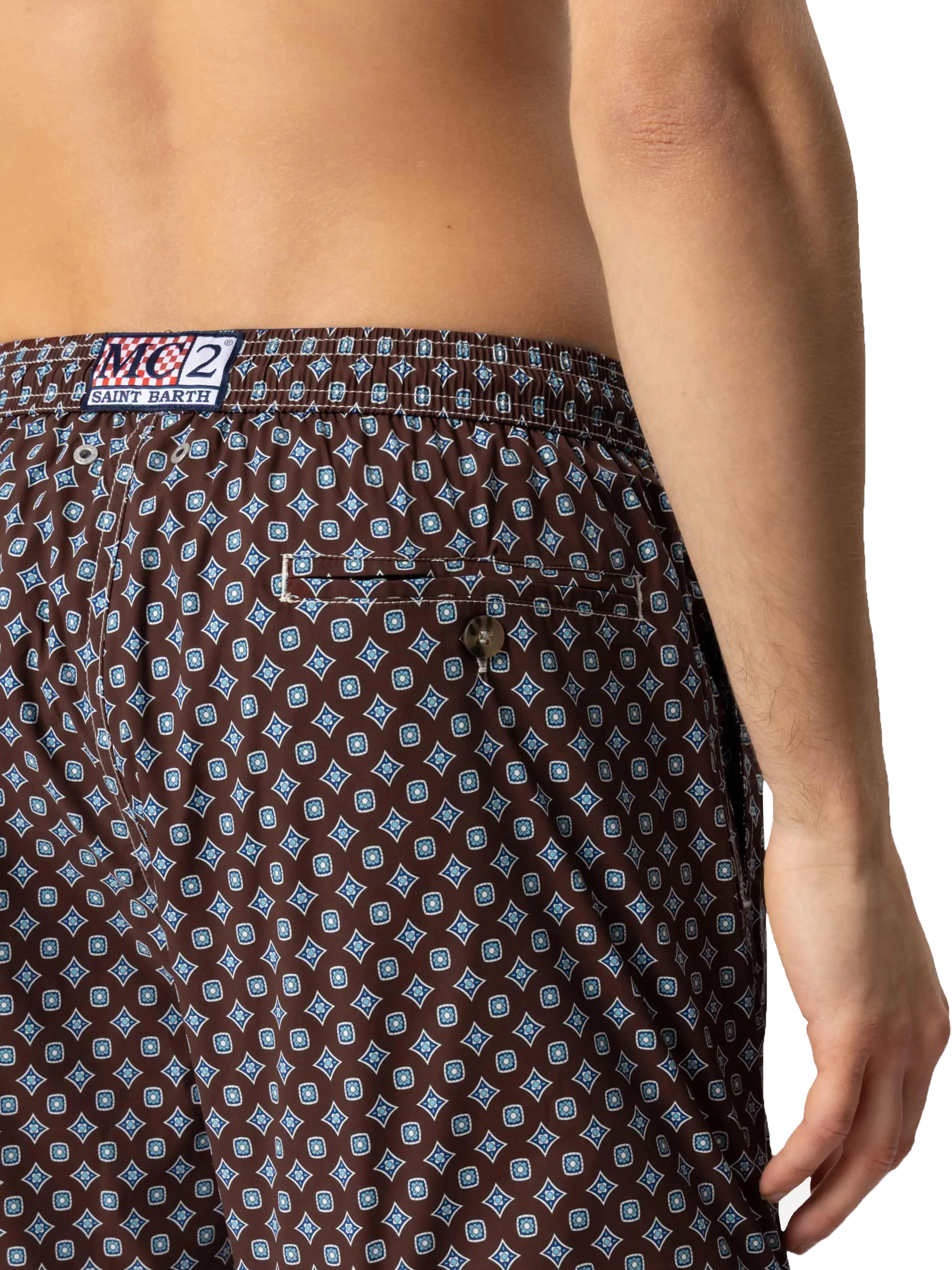 Comfort Light swim shorts with tie print - Image 8