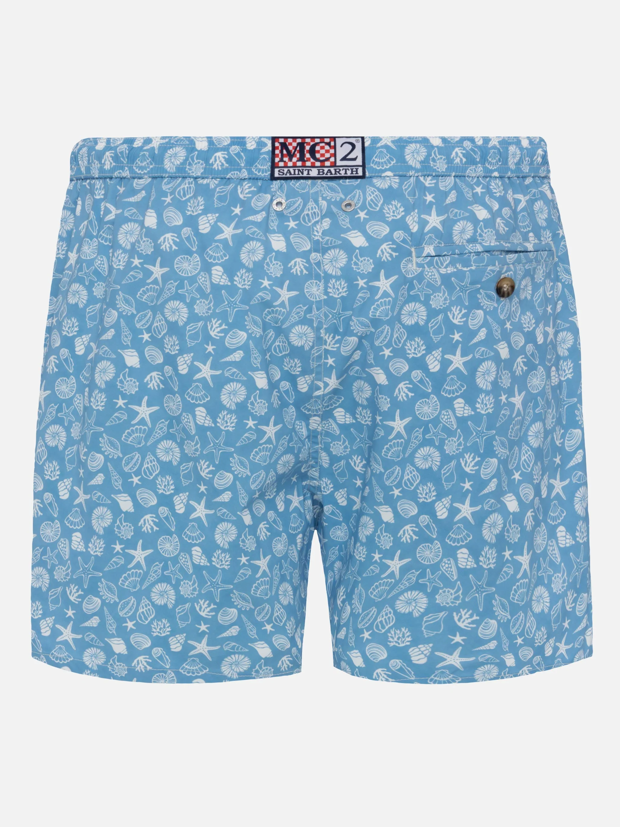 Comfort Light swim shorts with tropical shell print - Image 3