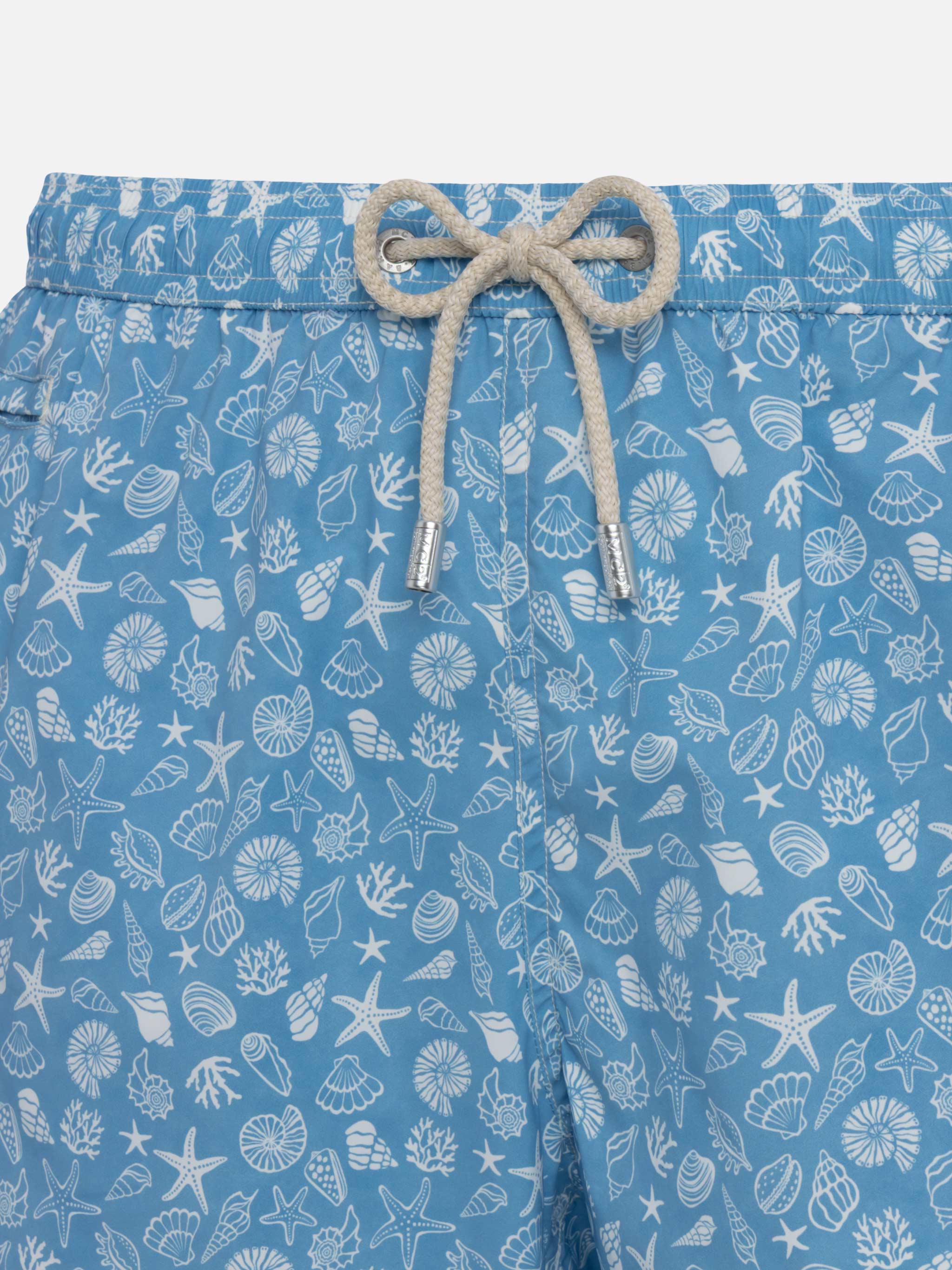 Comfort Light swim shorts with tropical shell print - Image 4