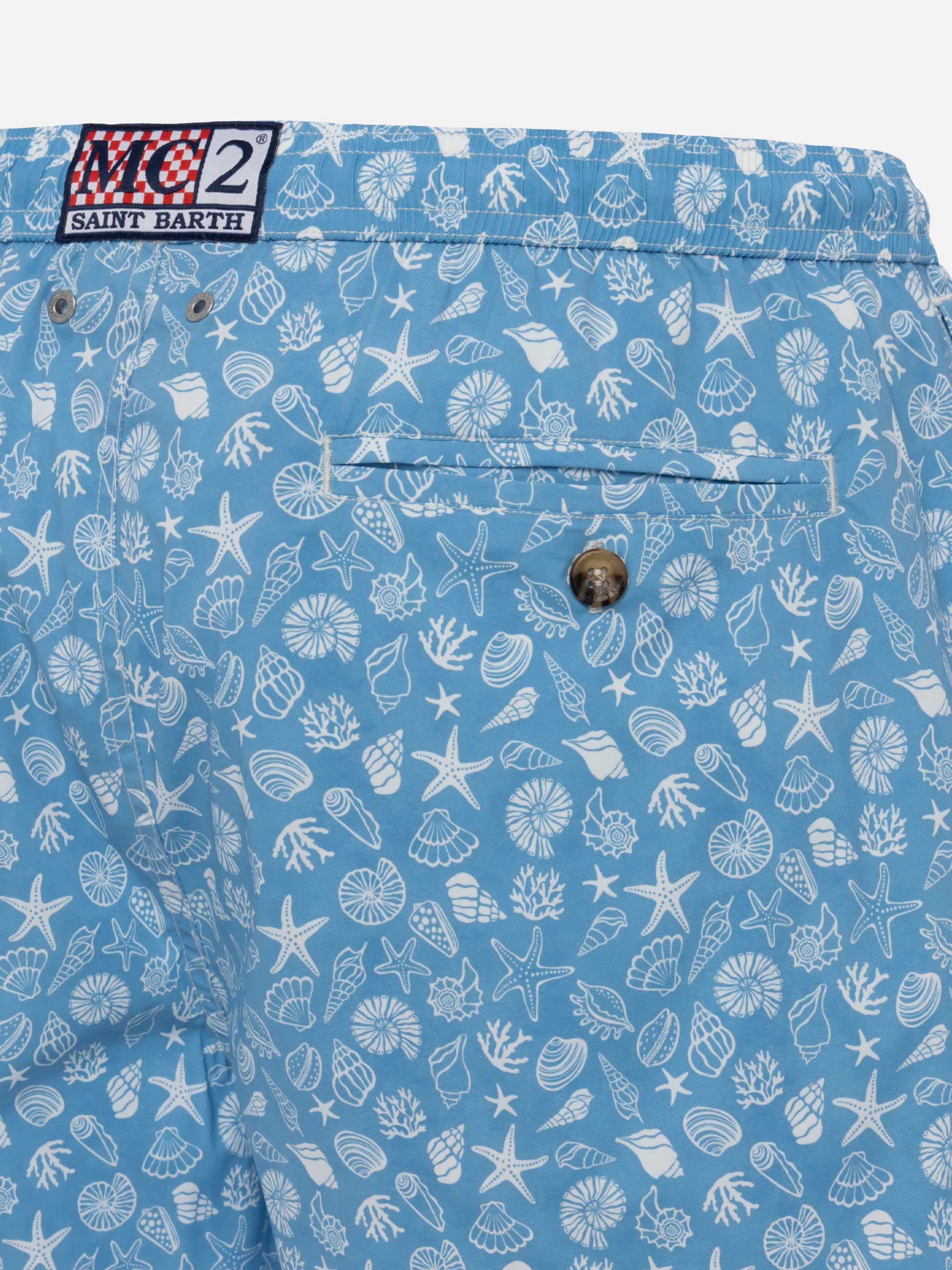 Comfort Light swim shorts with tropical shell print - Image 5