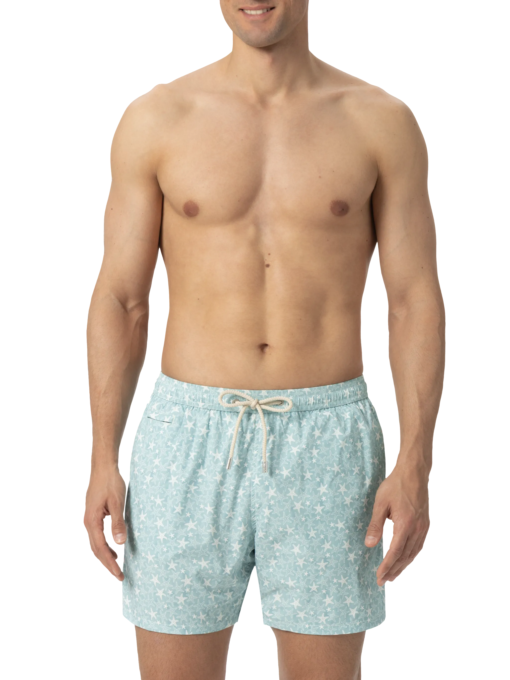 Comfort Light swim shorts with tropical shell print - Image 5