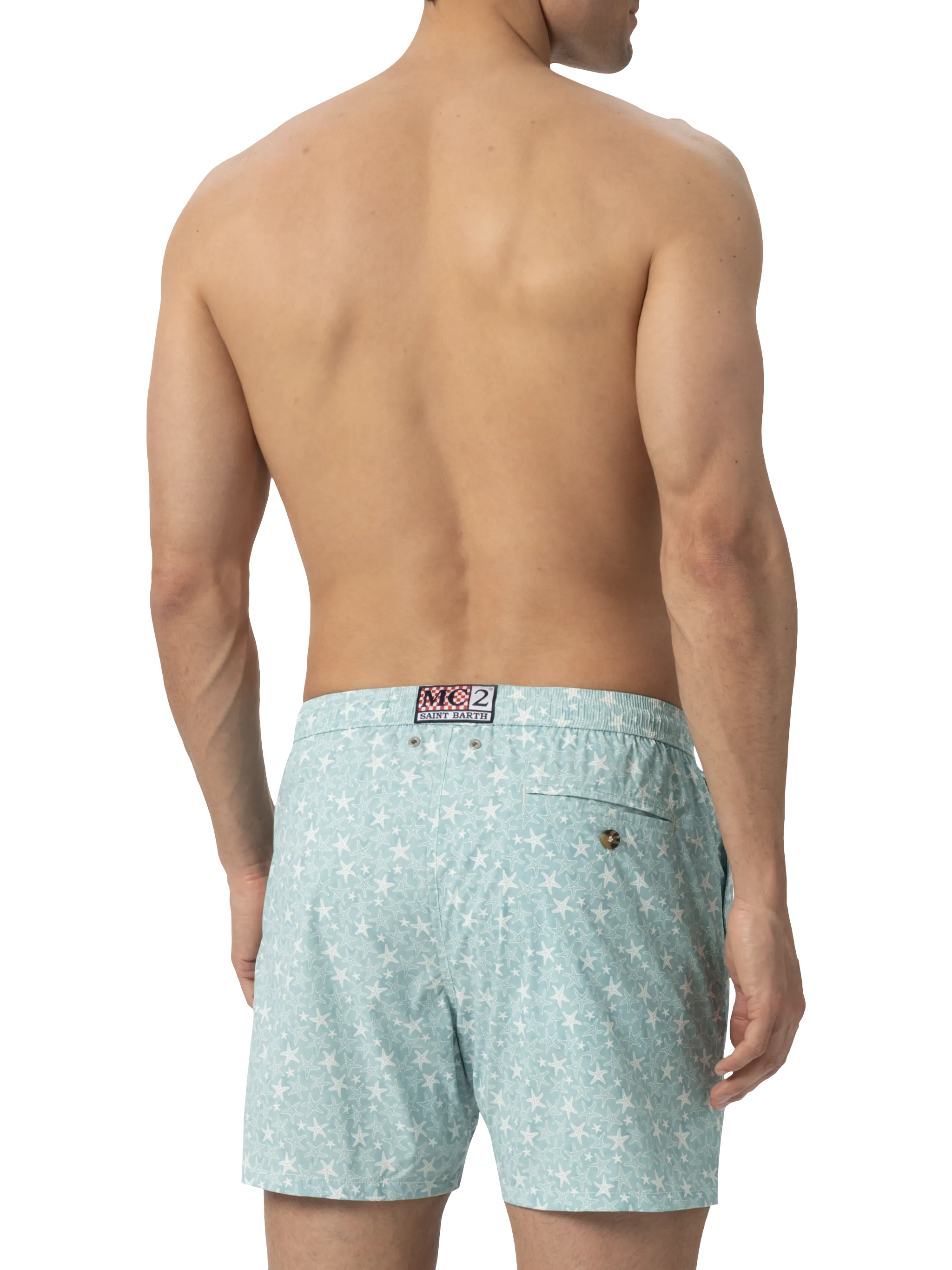 Comfort Light swim shorts with tropical shell print - Image 6