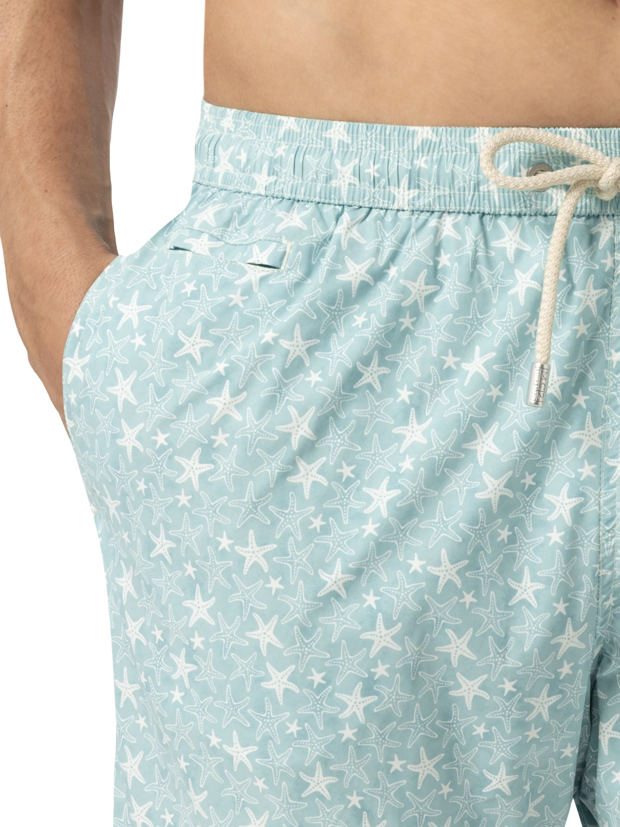Comfort Light swim shorts with tropical shell print - Image 7