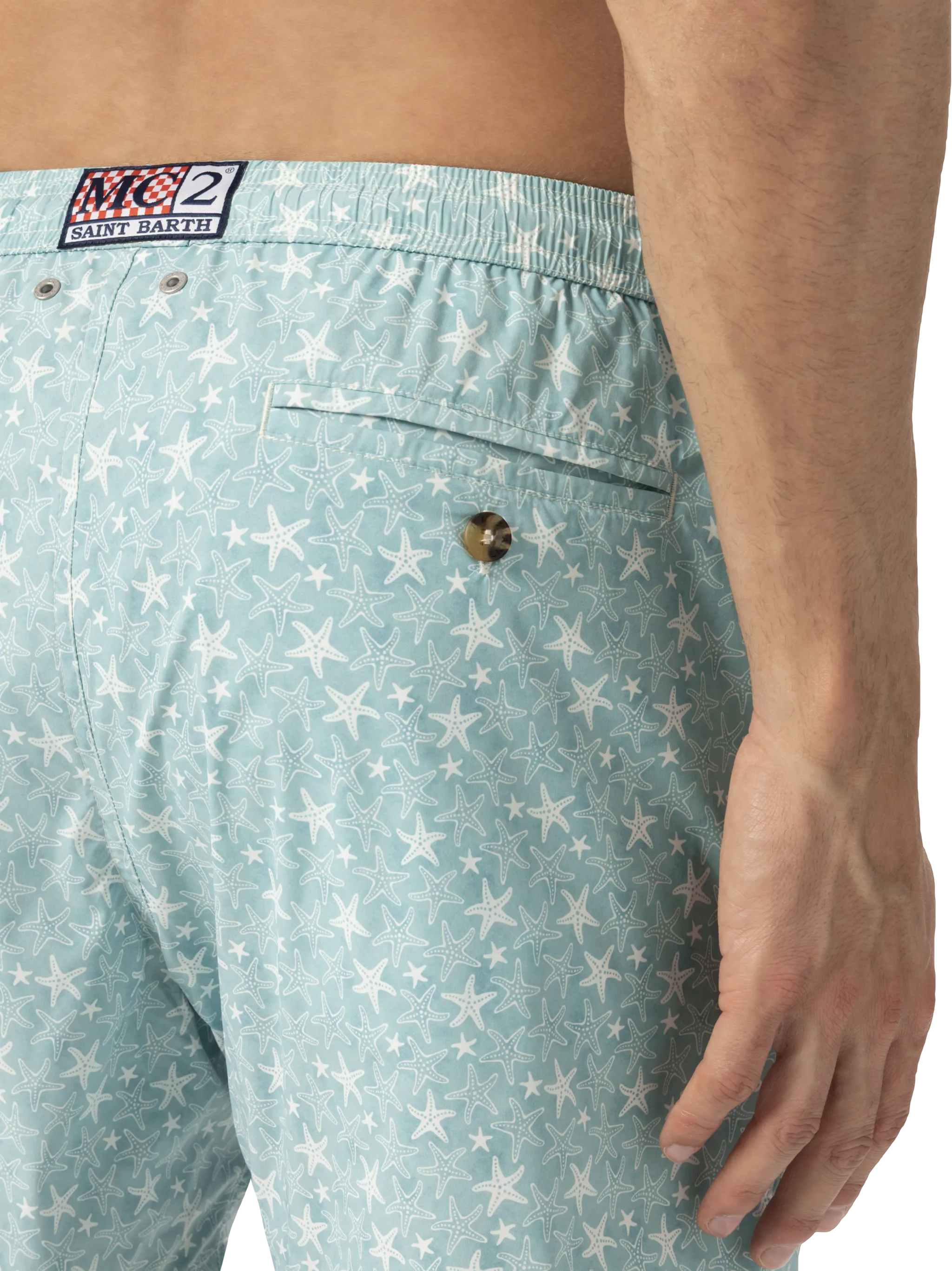 Comfort Light swim shorts with tropical shell print - Image 8